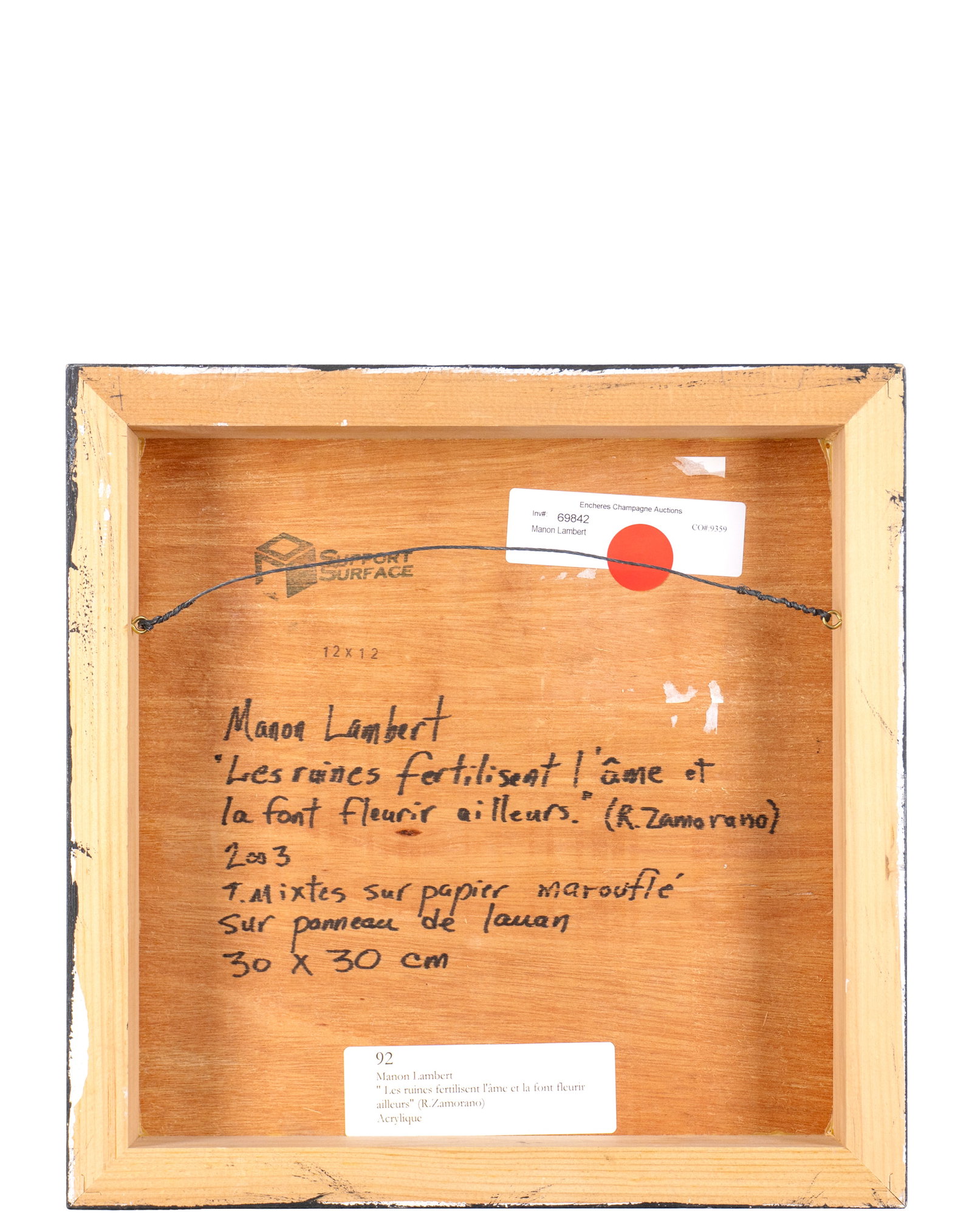 Lambert, Manon - "Les ruines fertilisent l'âme" - 2003 - 2