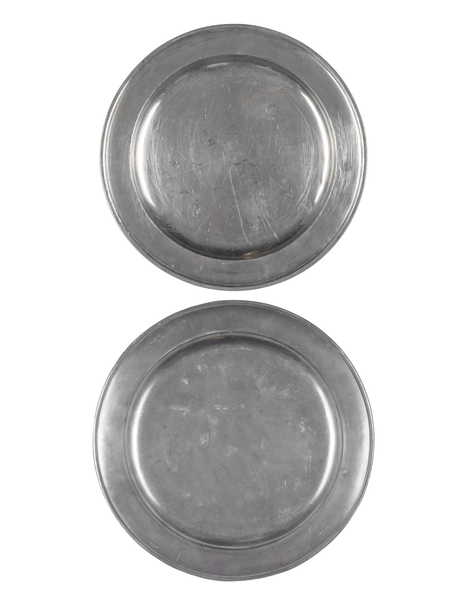 I.B.O., B&P - 2 pewter dishes - 3