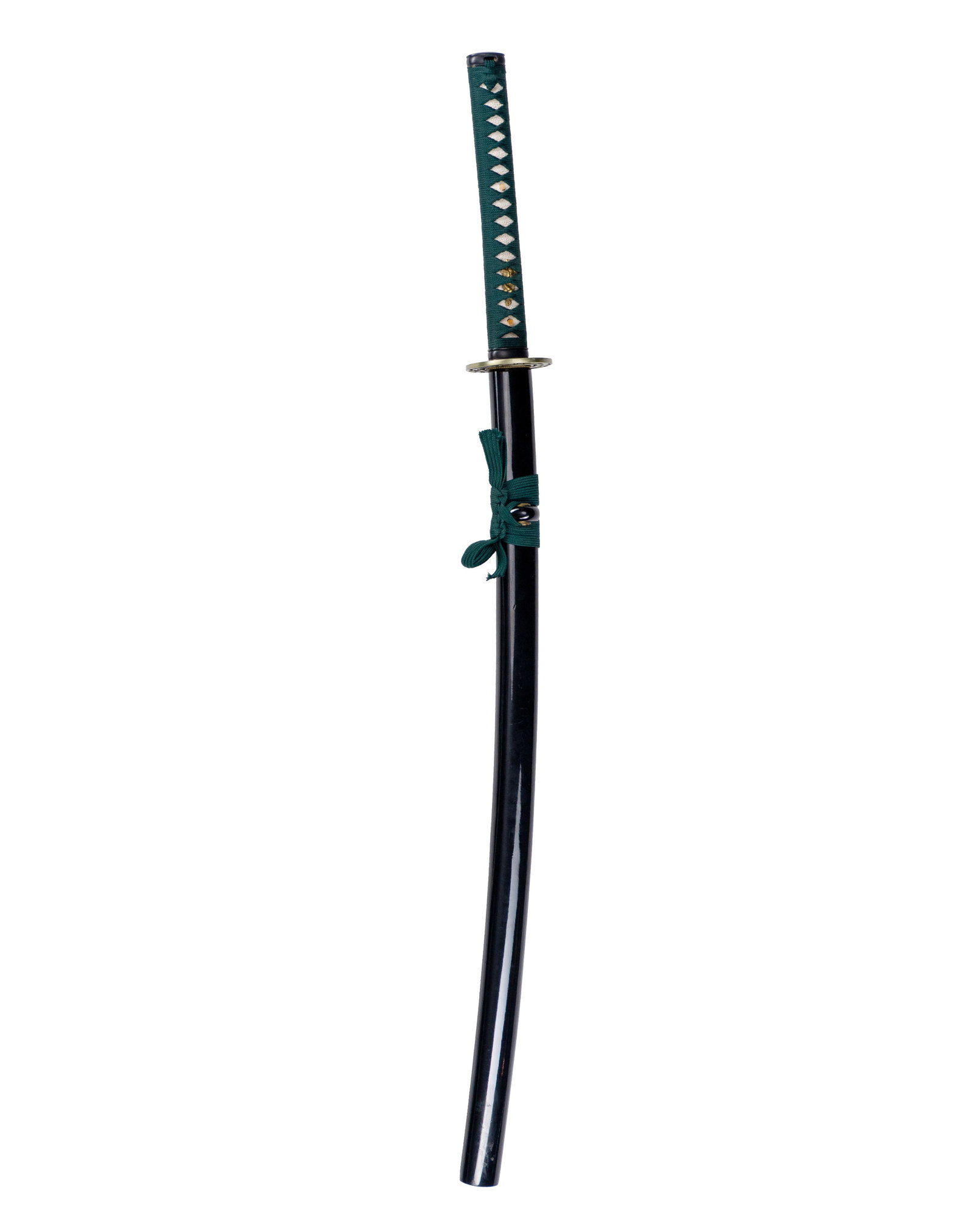 Decorative Katana with scabbard (Saya): Katana décoratif avec fourreau (Saya) Katana décoratif doté d'une lame en acier au carbone. Comprend une garde (Tsuba) ornée, une poignée (Tsuka) avec tressage traditionnel