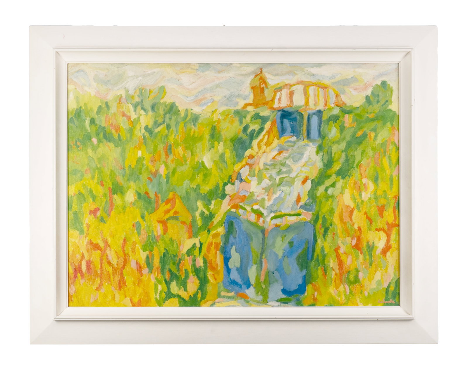 Delavalle, Jean-Marie - Abstract Landscape: Delavalle, Jean-Marie (1944-2023) Paysage abstrait Huile sur panneau, signée Delavalle en bas à droite Dimension: 24" x 32" 61 x 81 cm ------------- Delavalle, Jean-Marie (1944-2023)