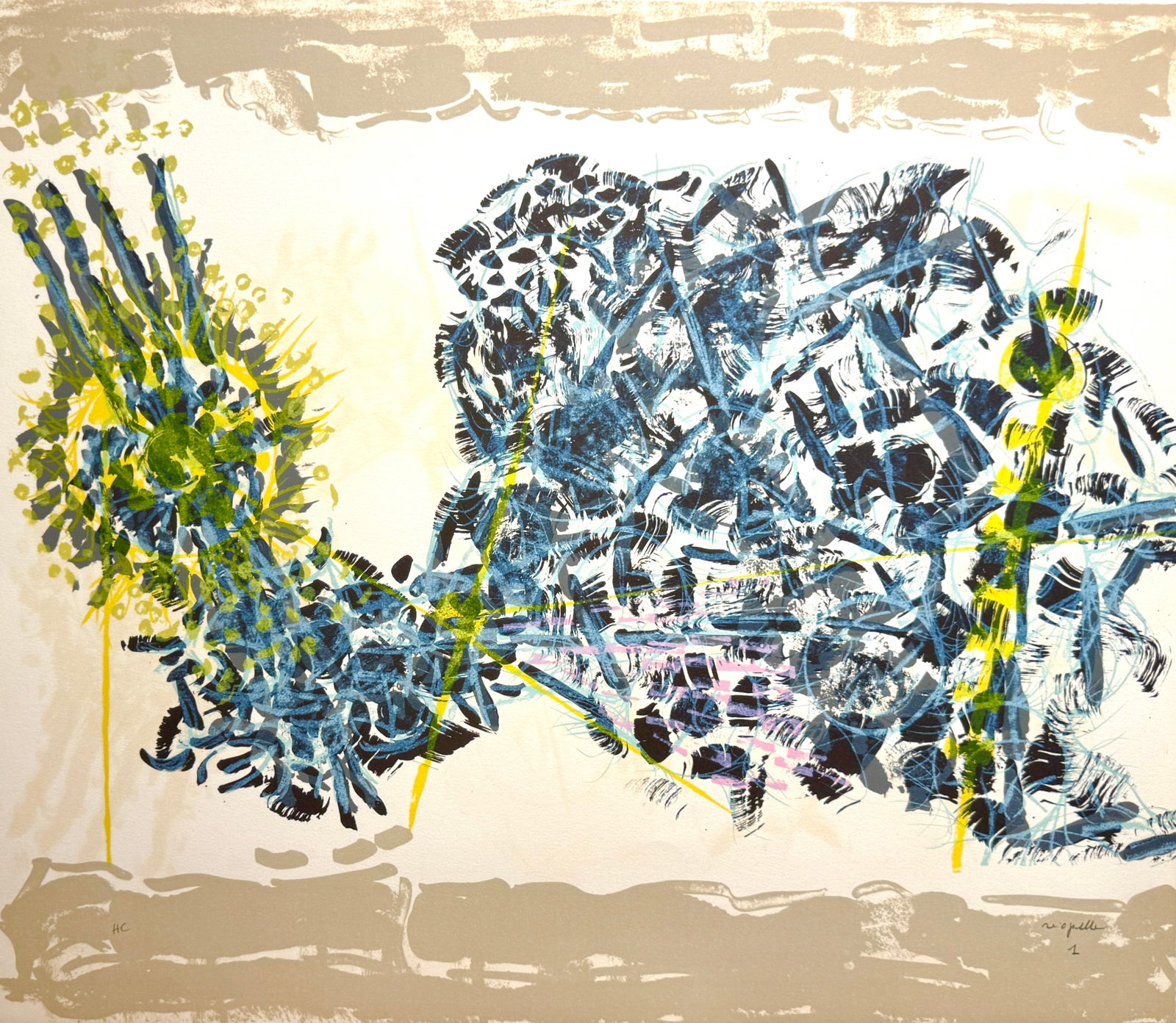 Riopelle, Jean-Paul - Aube - 1979: Riopelle, Jean-Paul (1923-2002) Aube (1979) Description (FR): Lithographie signée au plomb en bas à droite, numérotée HC en bas à gauche Description (EN): Lithograph signed in pencil lower right