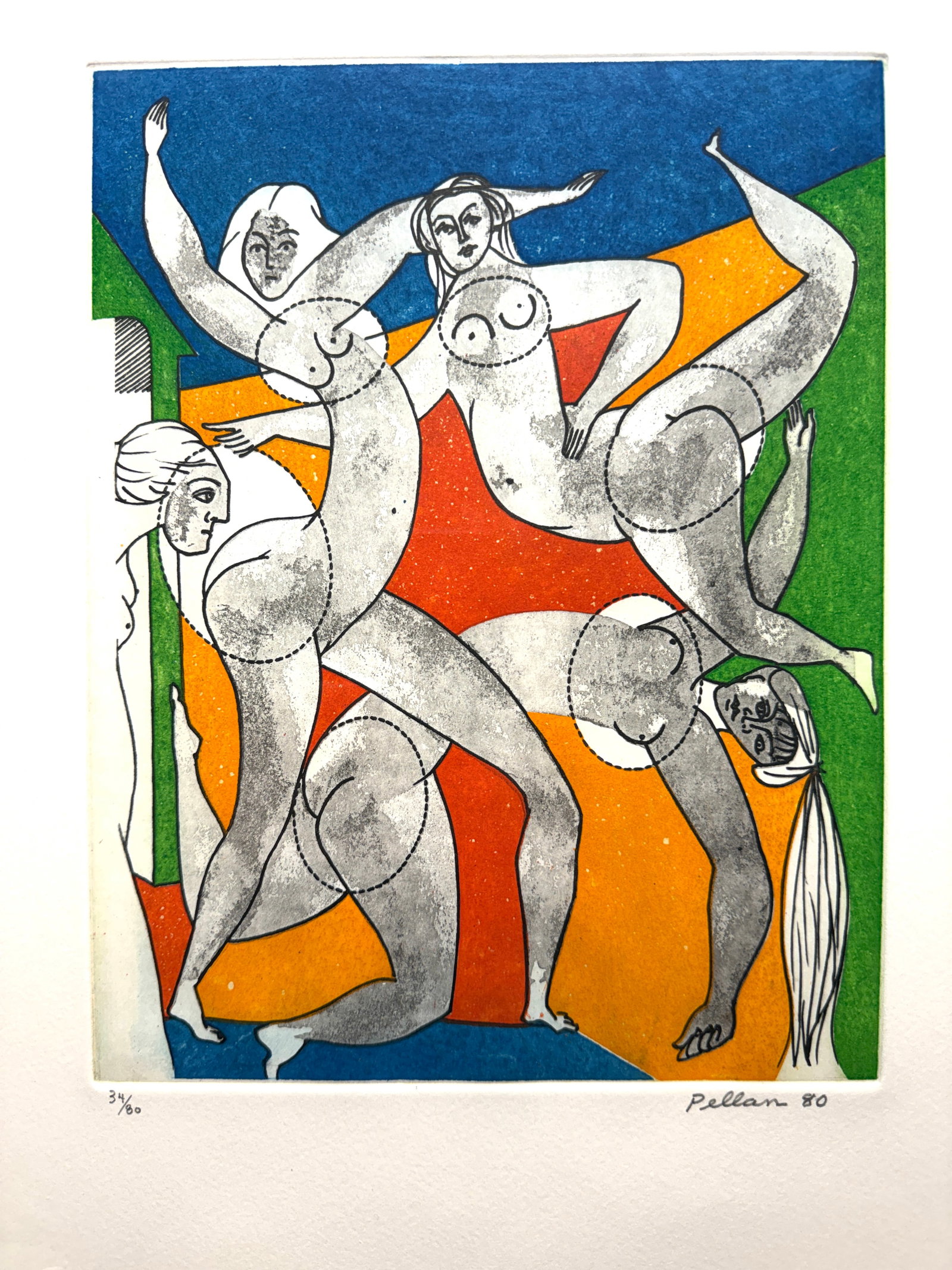 Pellan, Alfred - Et que le fruit de cette union - 1980: Pellan, Alfred (1906-1988) Et que le fruit de cette union (1980) Description (FR): Eau-forte sur papier signée au plomb en bas à droite et numérotée 34/80 en bas à gauche Description (EN):