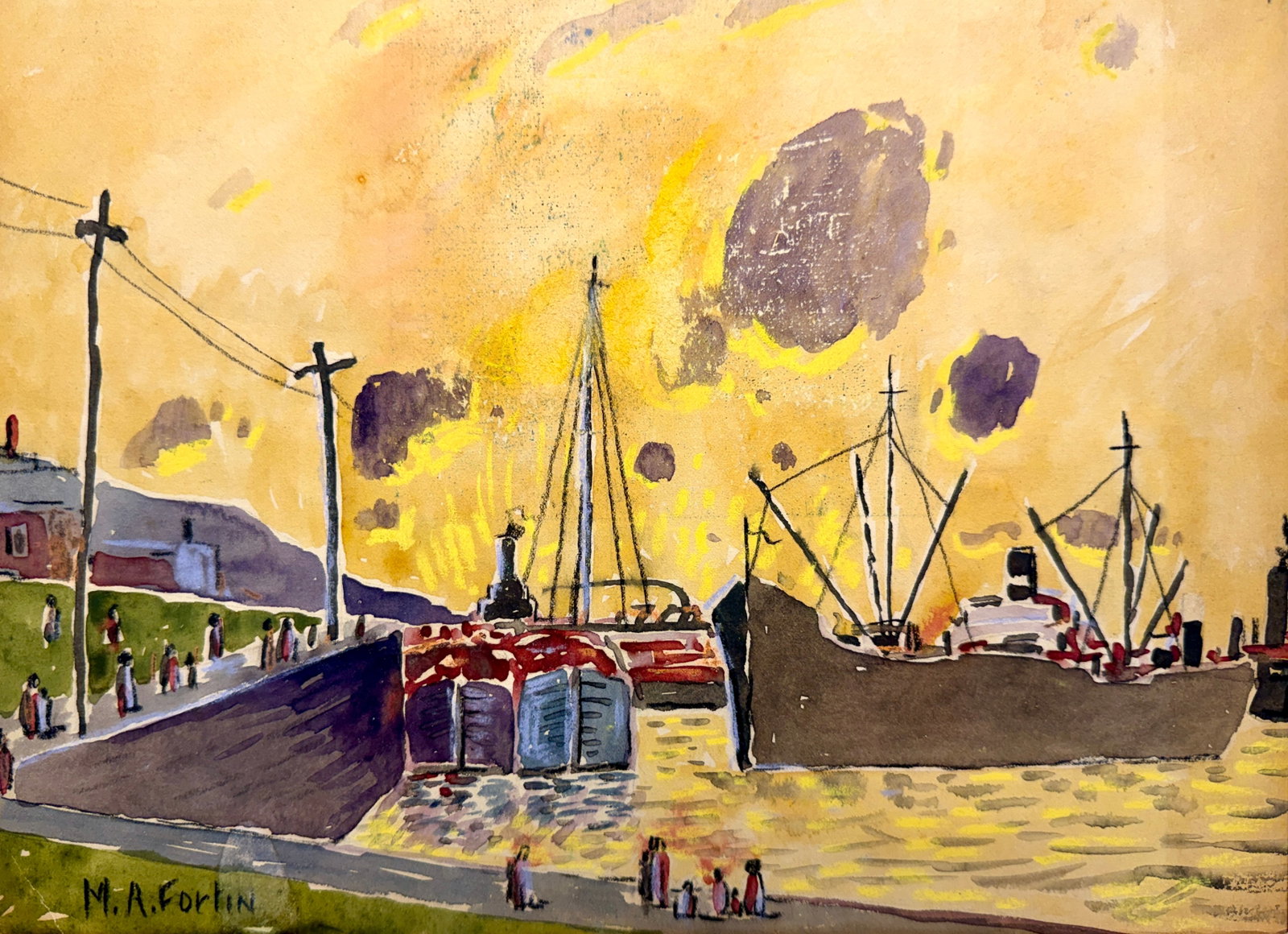 Fortin, Marc-Aurèle - Sans titre: Fortin, Marc-Aurèle (1888-1970) Sans titre Description (FR): Aquarelle sur papier signée au crayon en bas à gauche Description (EN): Watercolour on paper signed in pencil lower left Dimension (PO):