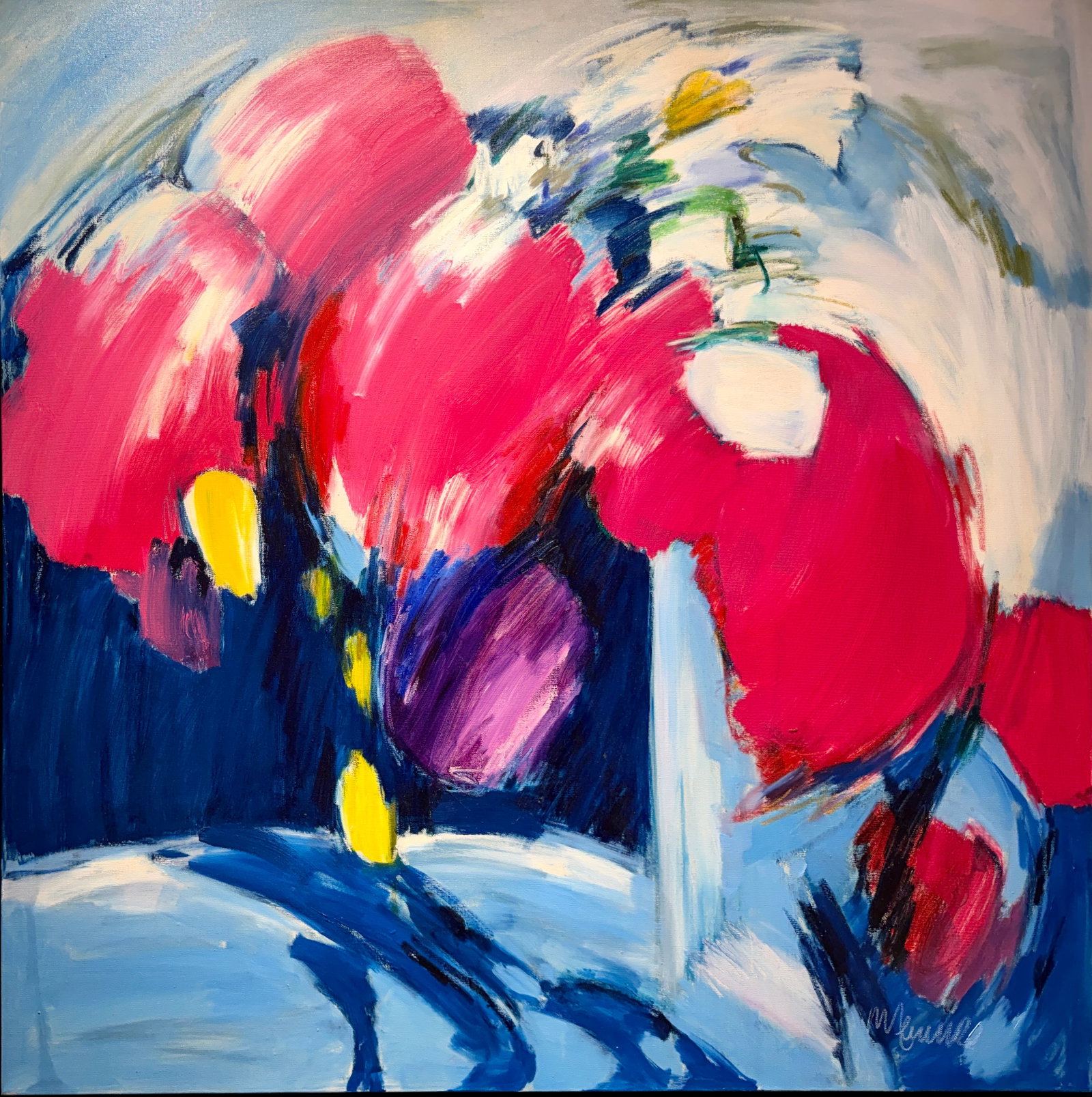 Lemire, Madeleine - ...pour Fuchsia: Lemire, Madeleine (1940-) ...pour Fuchsia Description (FR): Huile sur toile signée en bas à droite Description (EN): Oil on canvas signed lower right Dimension (PO): 101.6 x 101.6 cm Rap