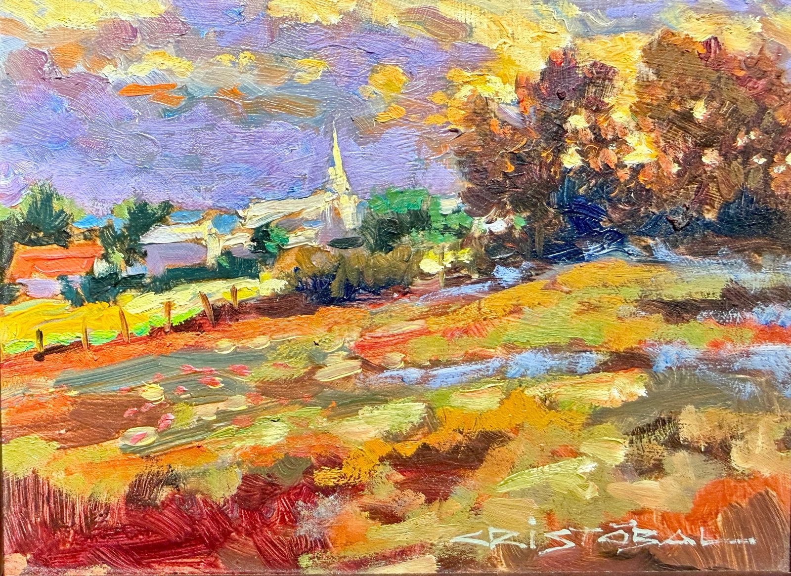 Pinochet, Juan Cristobal - Village à l'automne (1 of 8)