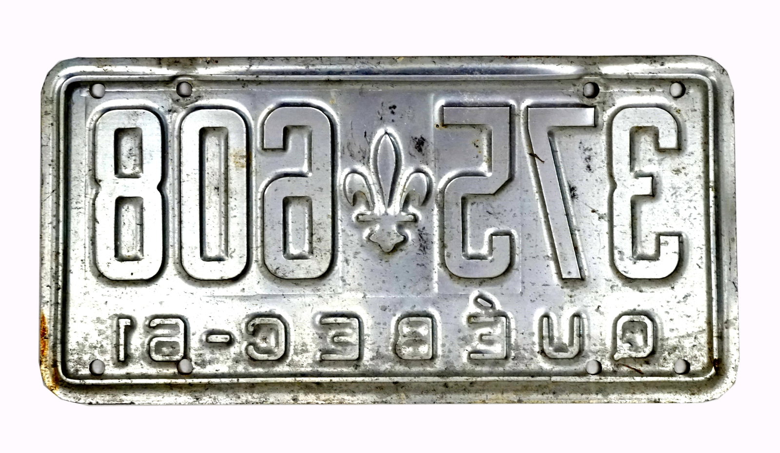1961 license plate #375-608 - 2