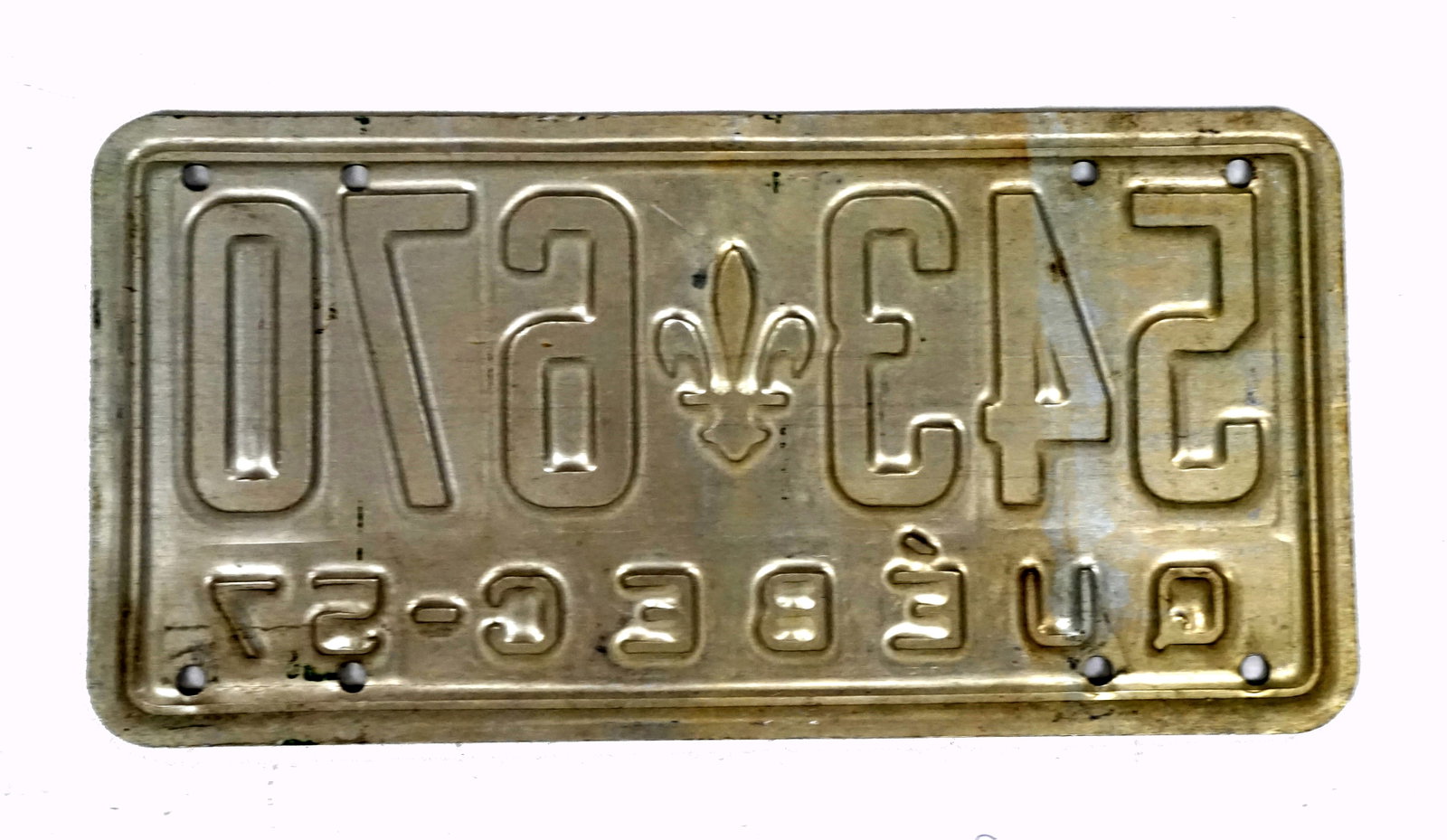 1957 license plate #543-670 - 2