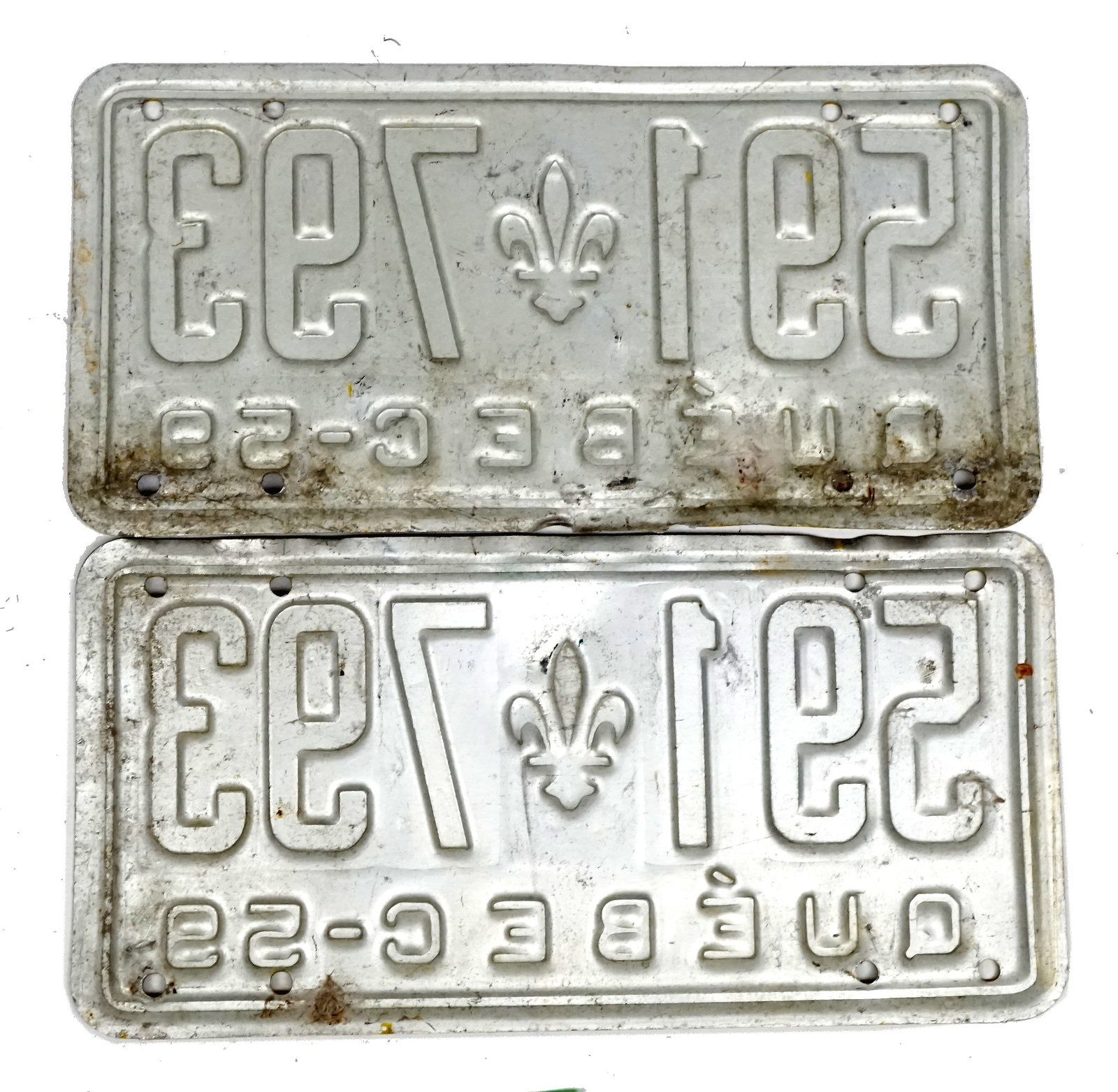 1959 license plate pair #591-793 - 2