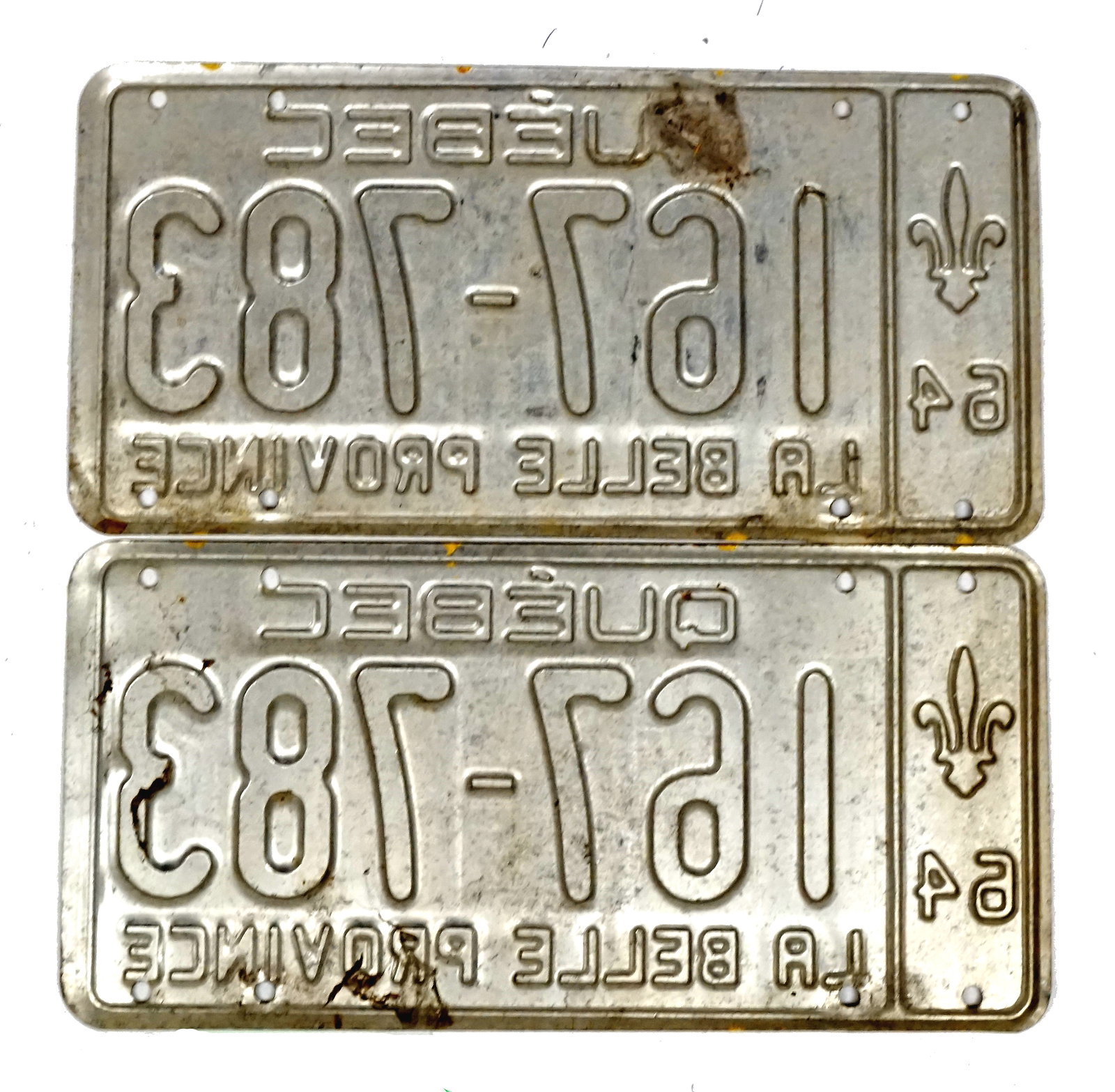 1964 license plate pair #167-783 - 2