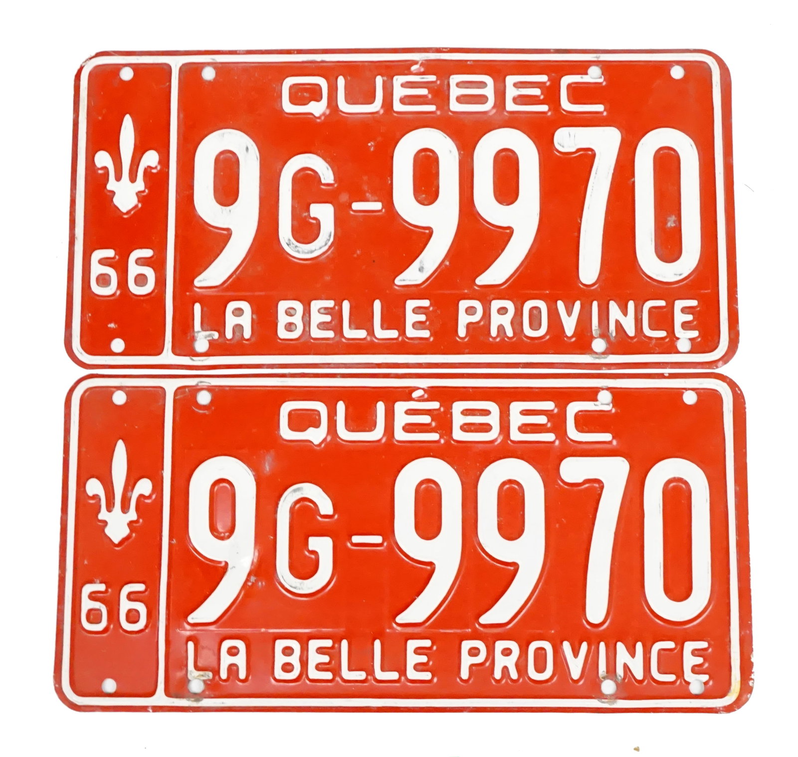 1966 license plate pair #9G-9970 (1 of 2)