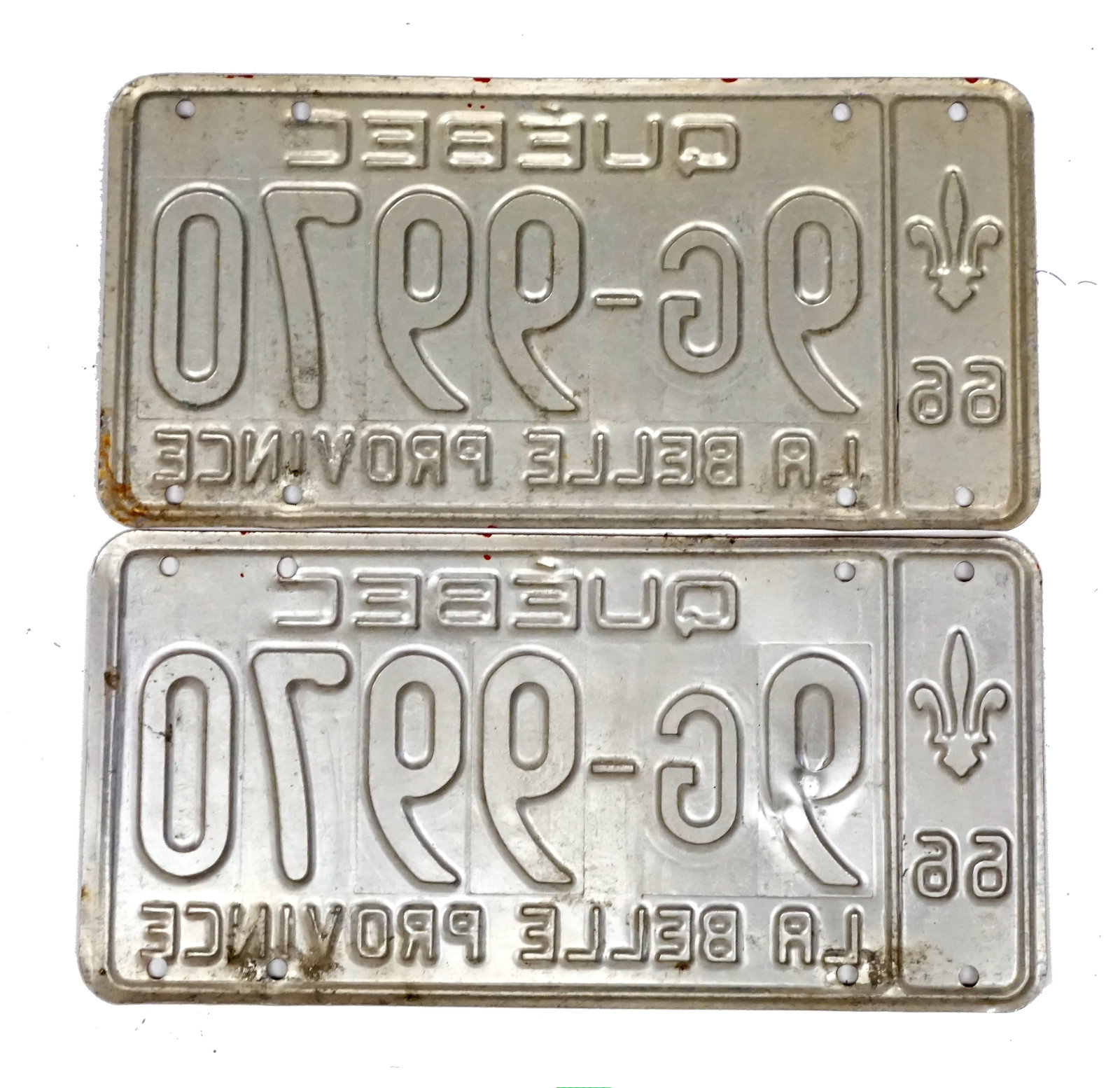 1966 license plate pair #9G-9970 - 2