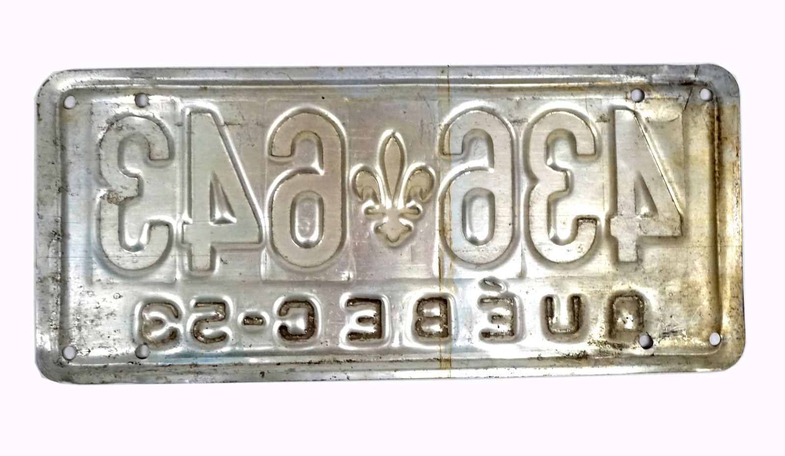 1953 License plate #436-643 - 2