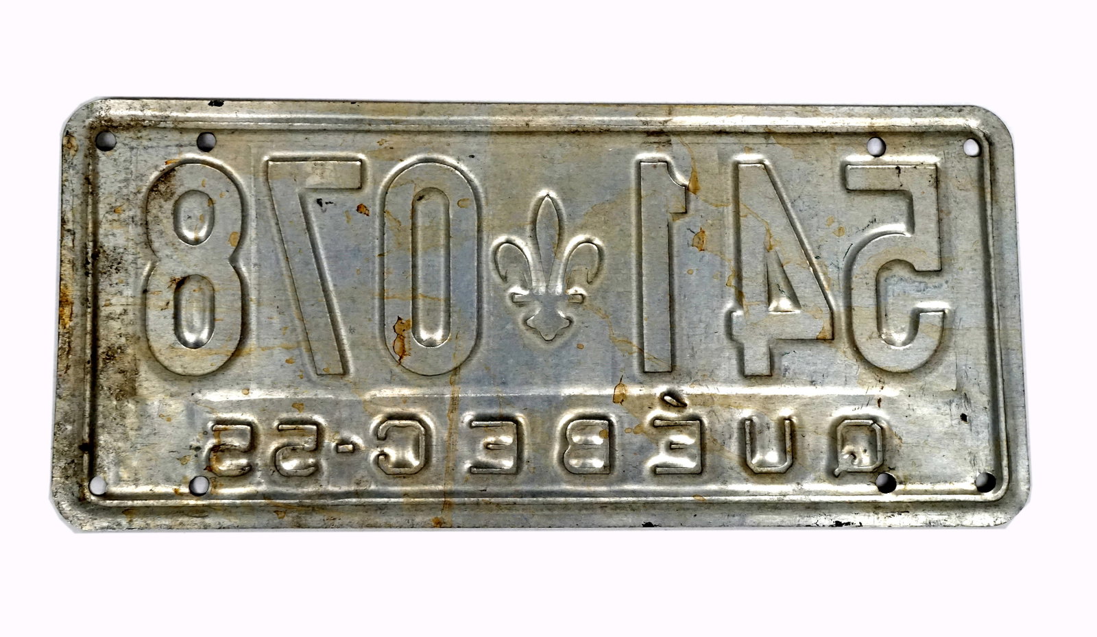 1955 license plate #541-078 - 2
