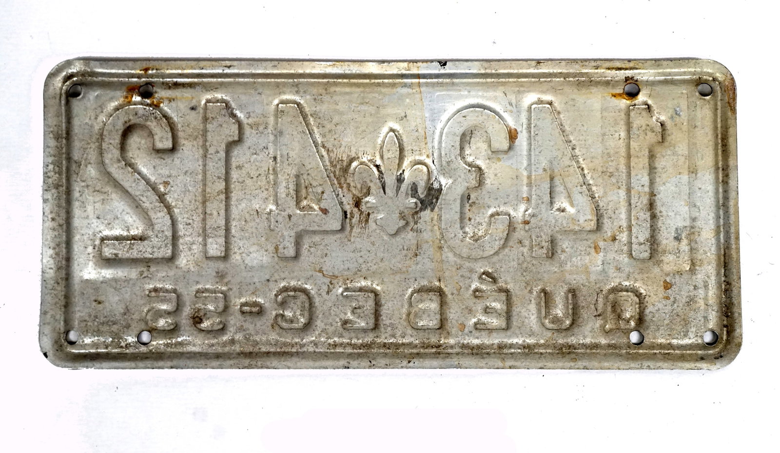 1955 license plate #143-412 - 2