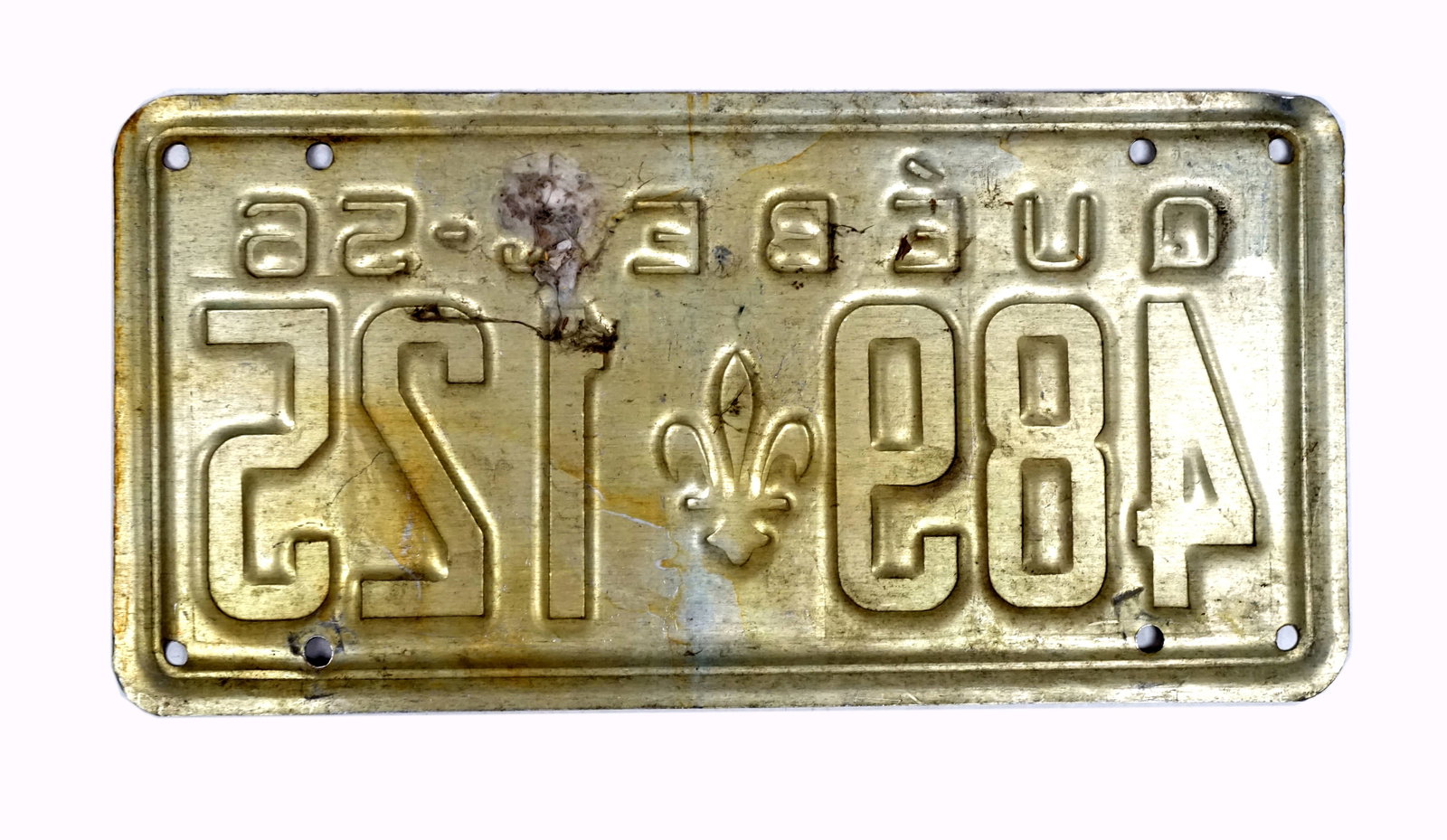 1956 license plate #489-125 - 2