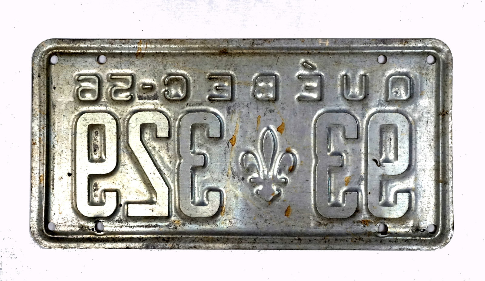 1956 license plate #93-329 - 2