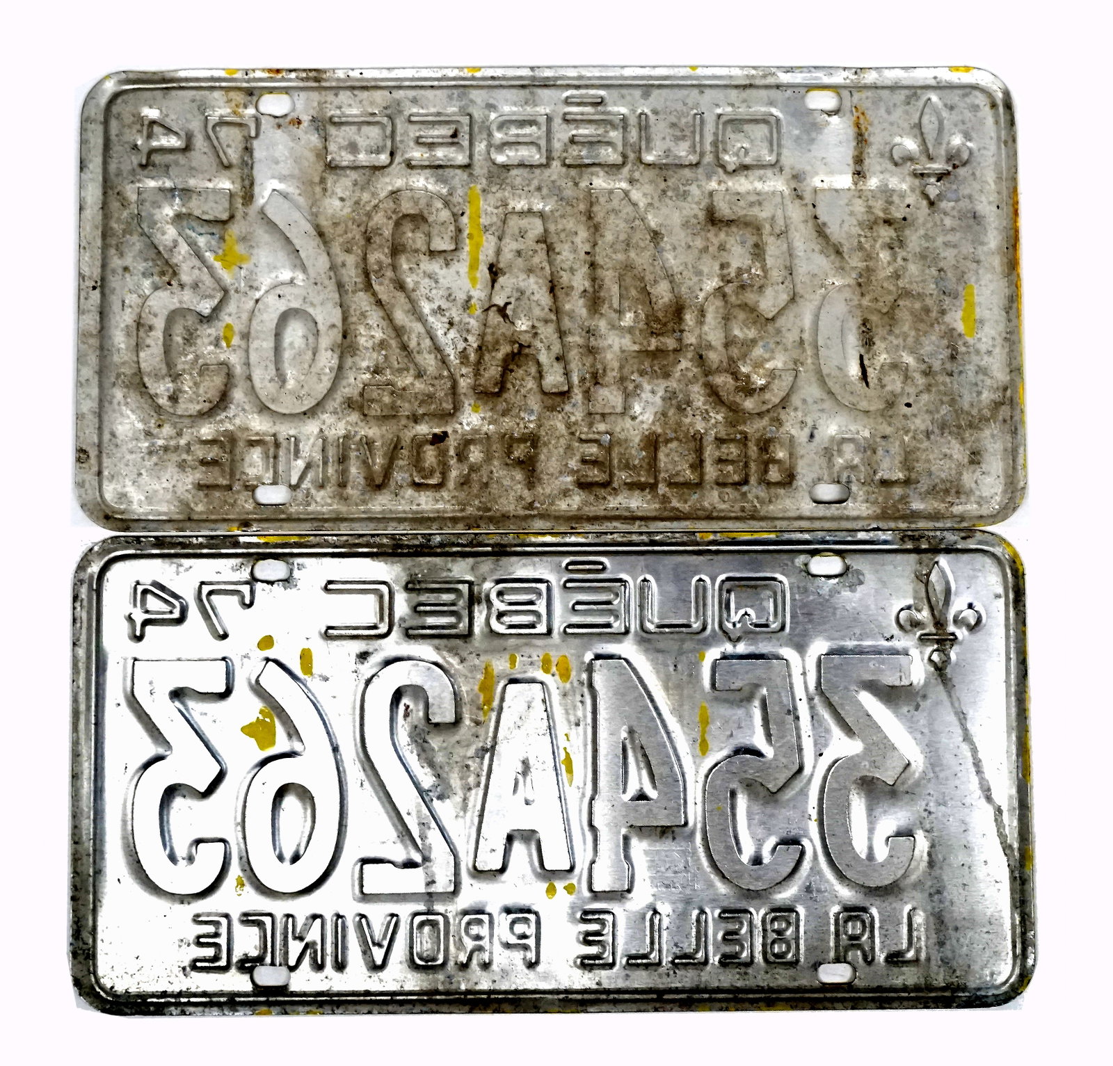 1974 license plate pair #354A263 - 2