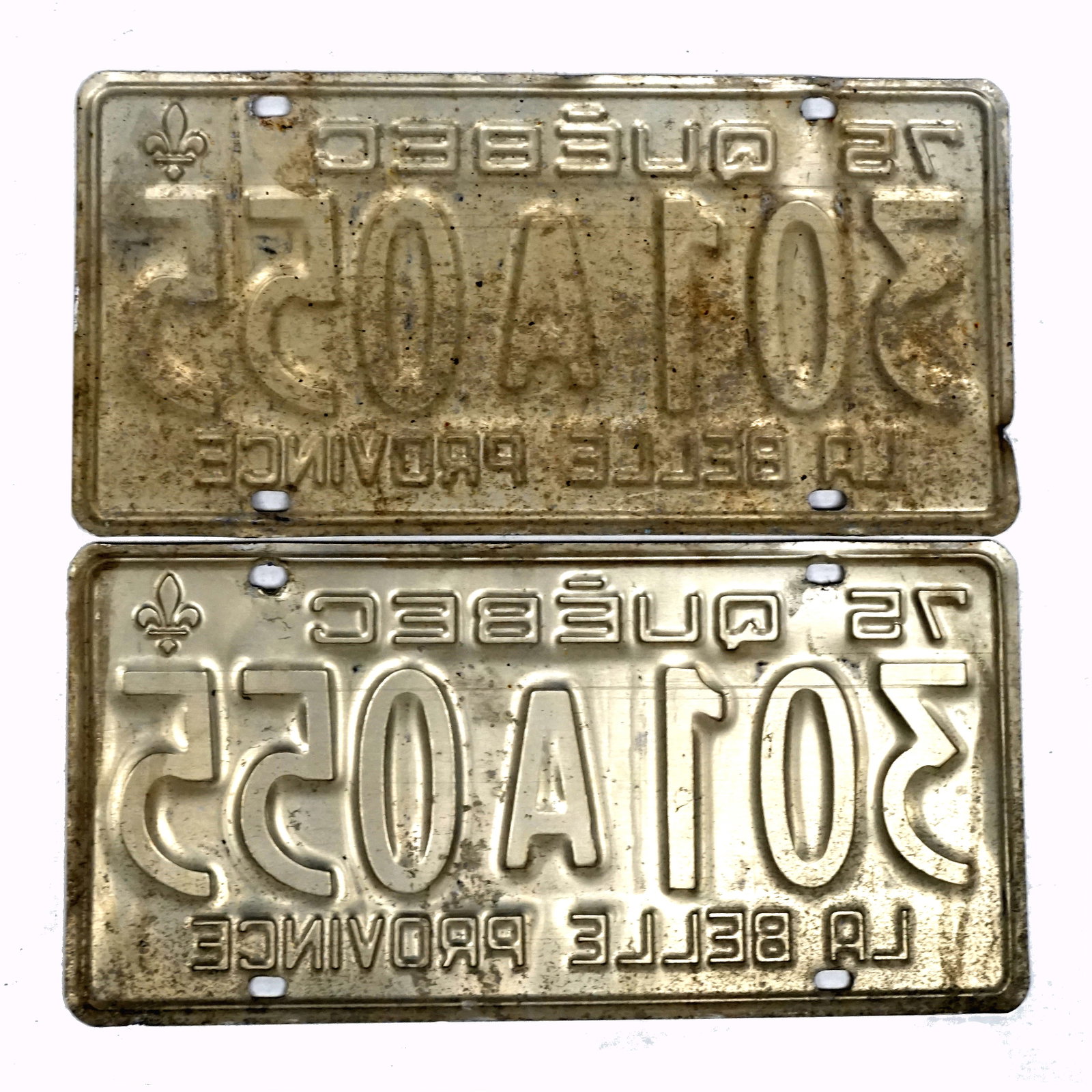 1975 license plate pair #301A055 - 2