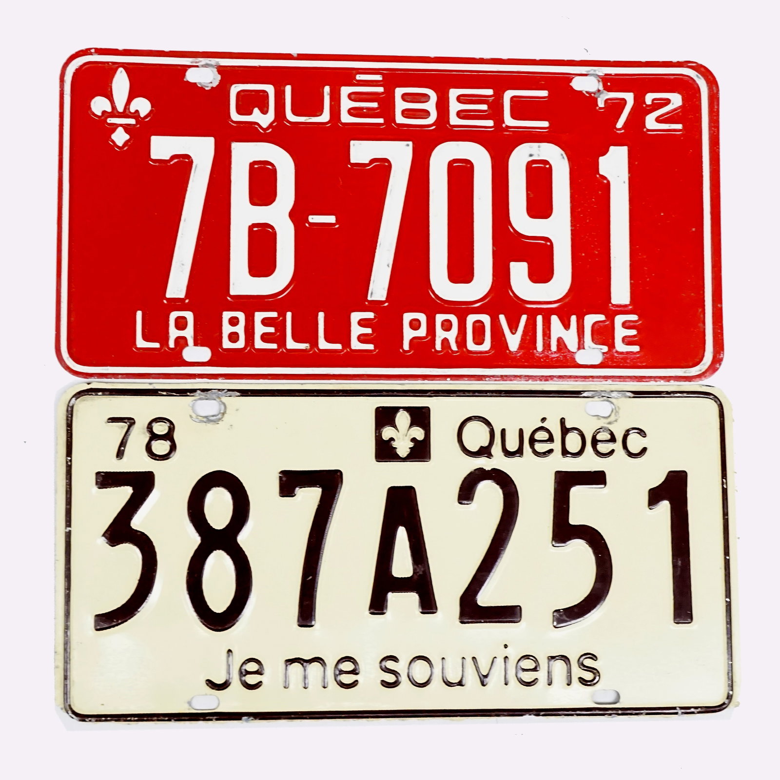 1972-78 License plates #387A251-7B-7091 (1 of 2)