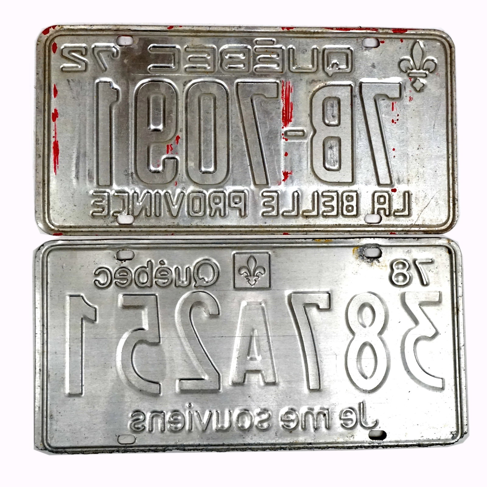 1972-78 License plates #387A251-7B-7091 - 2