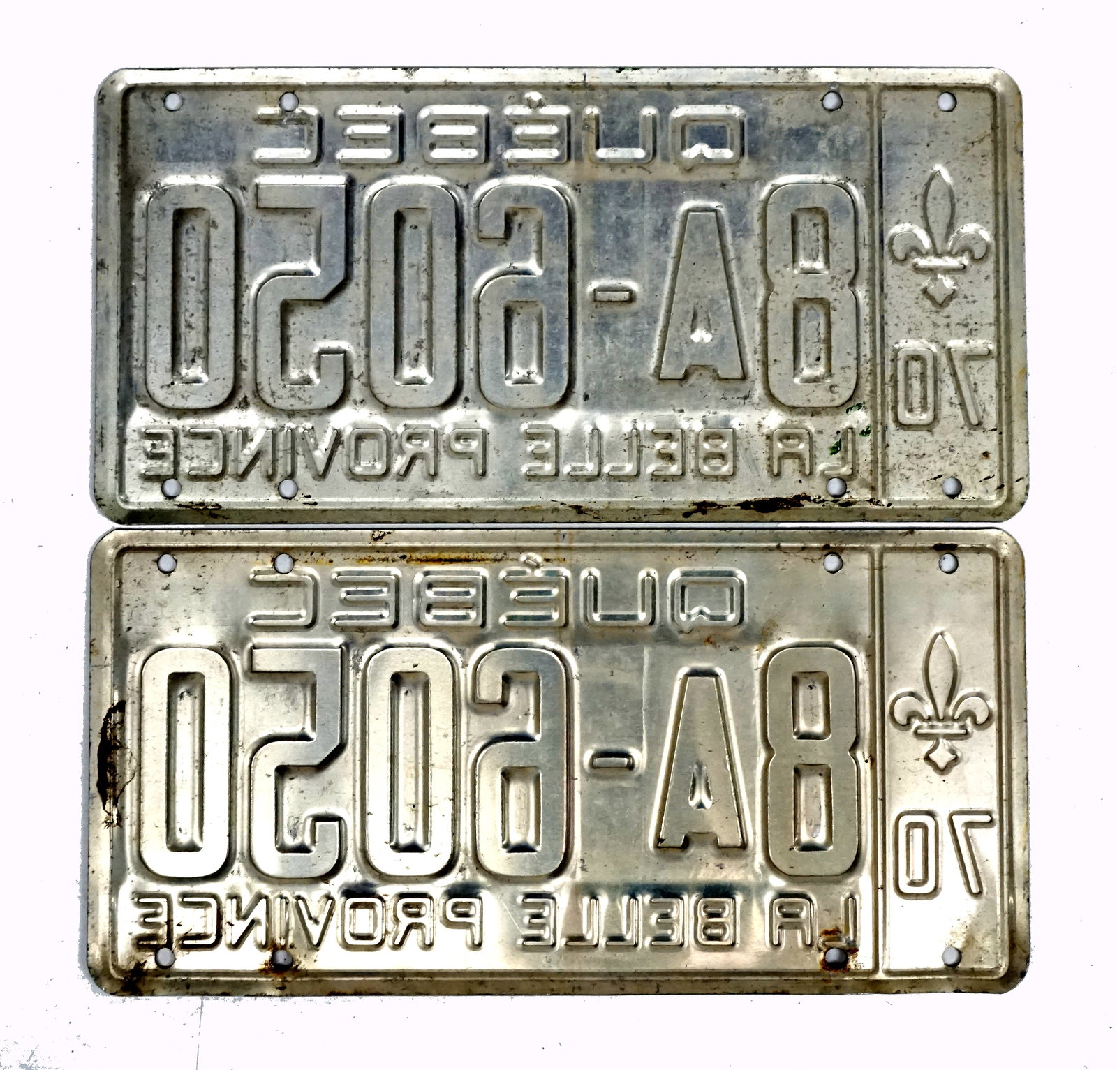 1970 license plate pair #8A-6050 - 2