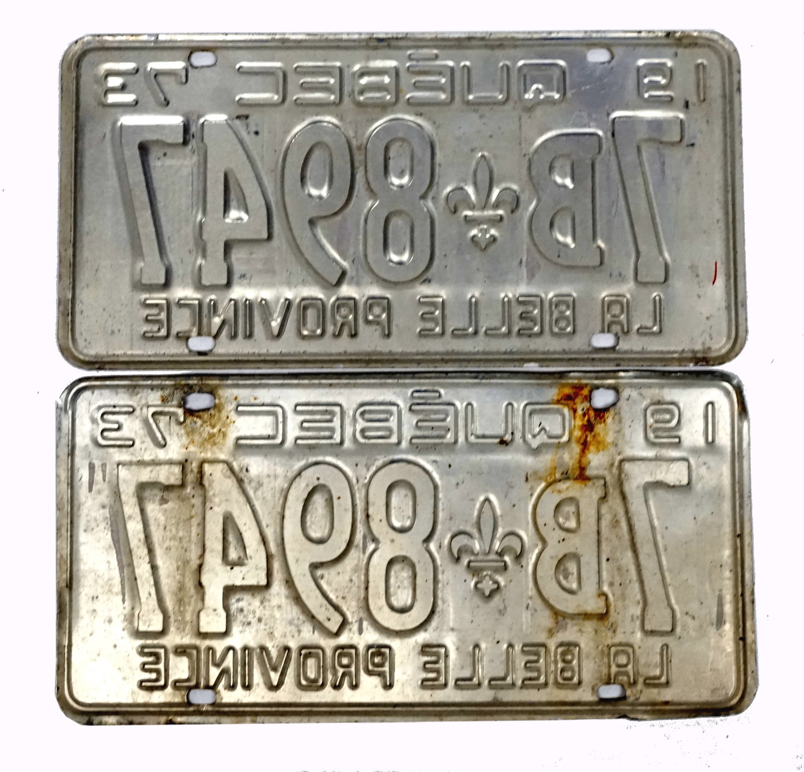 1973 license plate pair #7B-8947 - 2