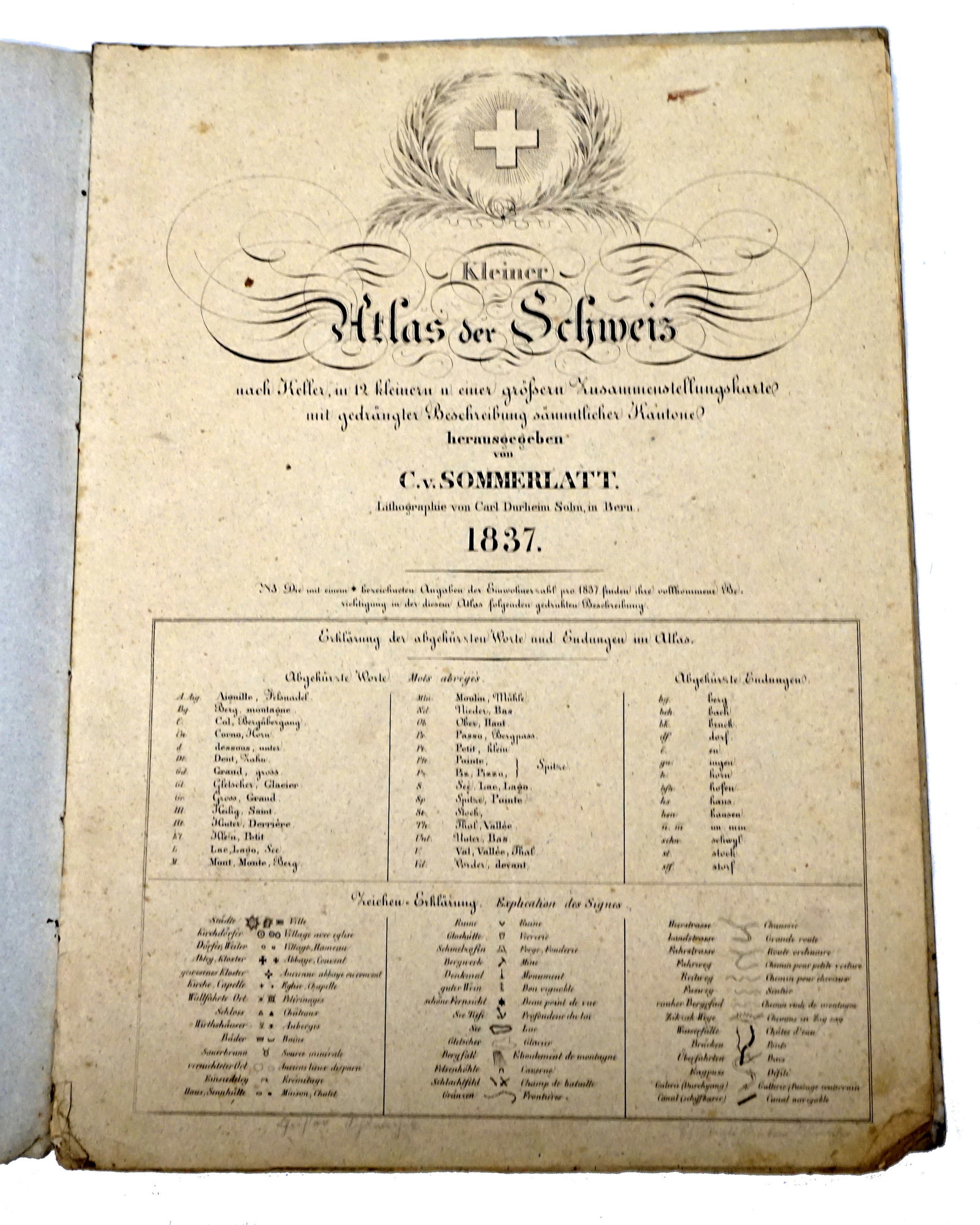 1837 Antique Atlas of Schweiz (Switzerland) - 1837 - 2