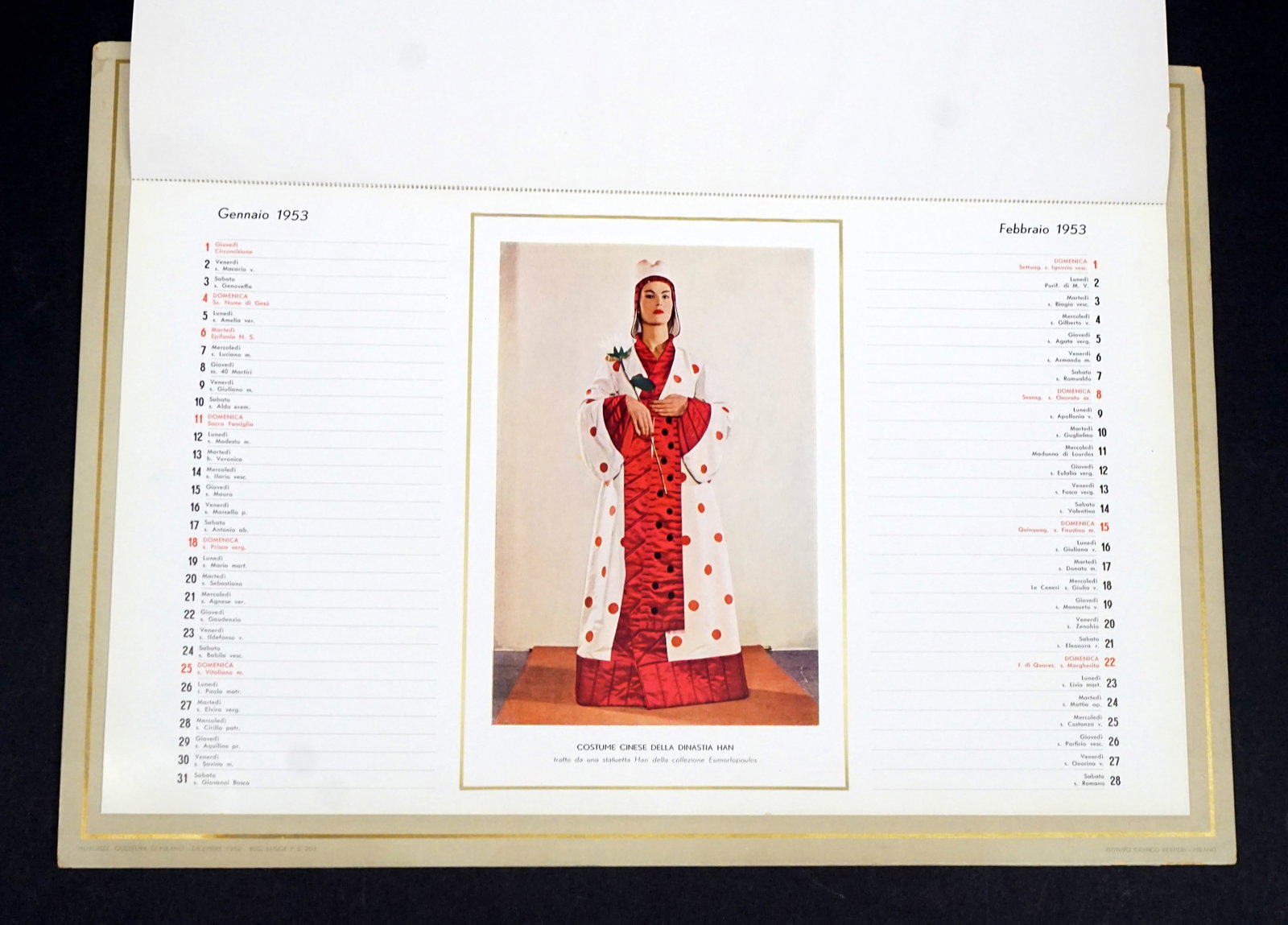 The Italviscosa 1953 fashion calendar - 1953 - 2