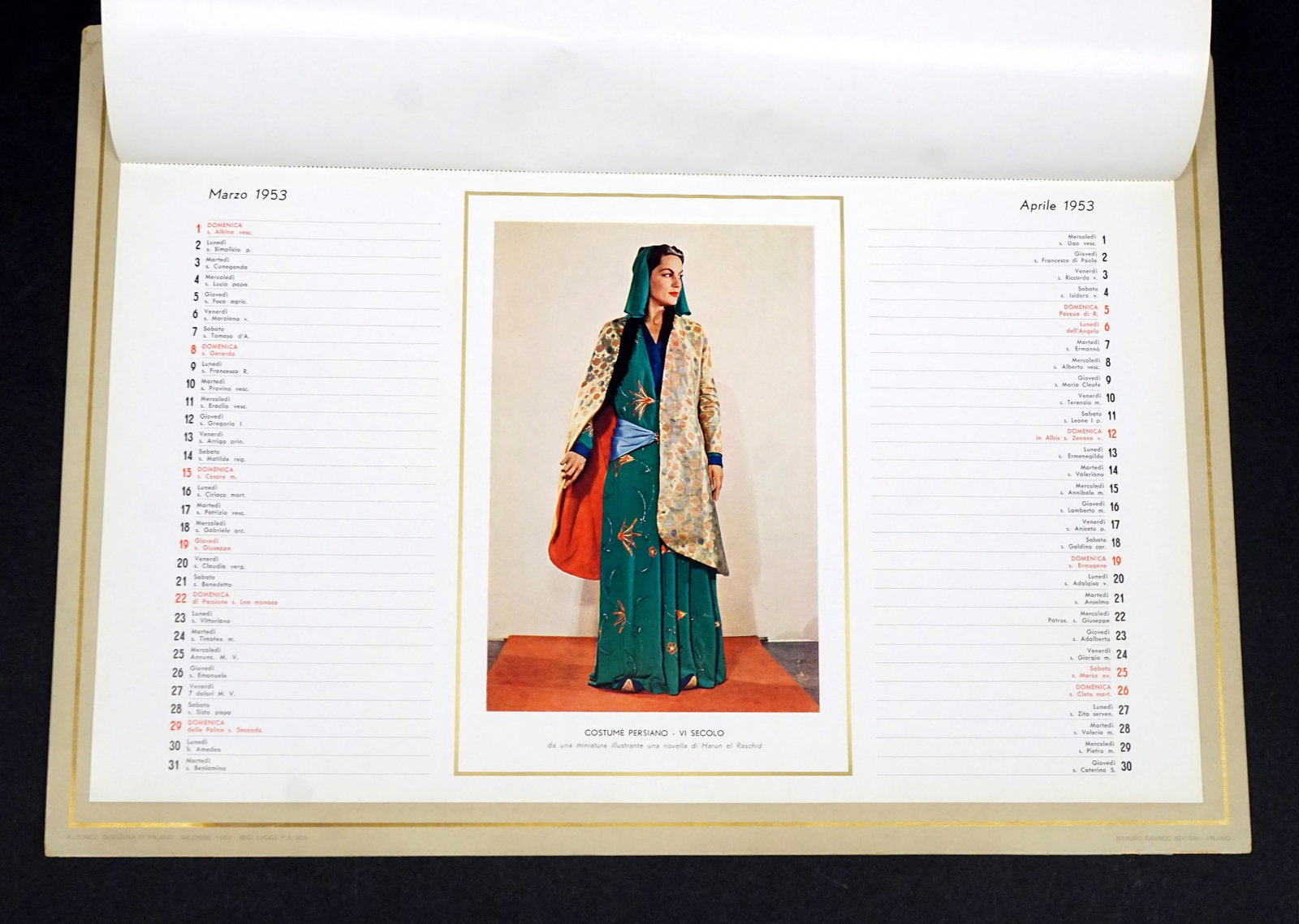 The Italviscosa 1953 fashion calendar - 1953 - 3