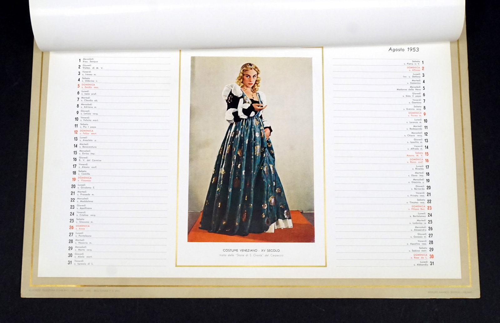The Italviscosa 1953 fashion calendar - 1953 - 5