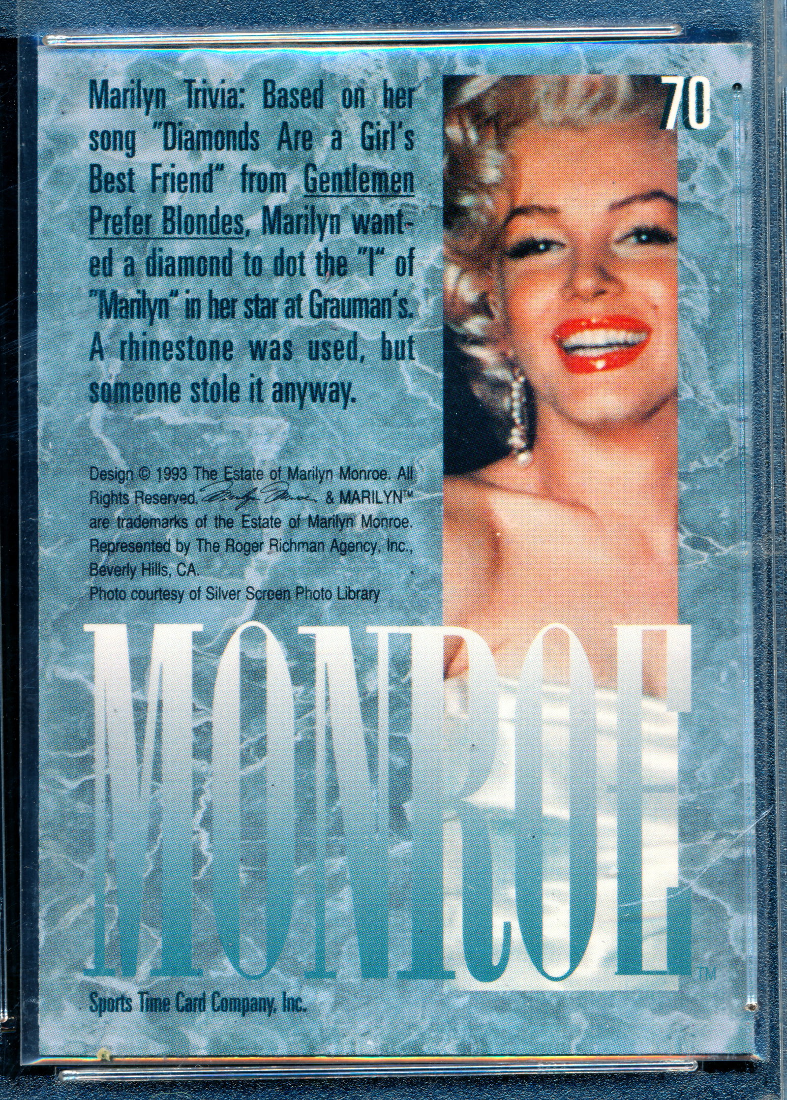 Sport time Co - Marilyn Monroe collectible card - 2