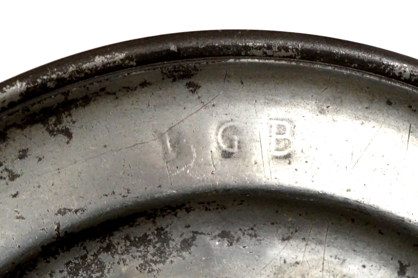 Antique pewter plate - 3