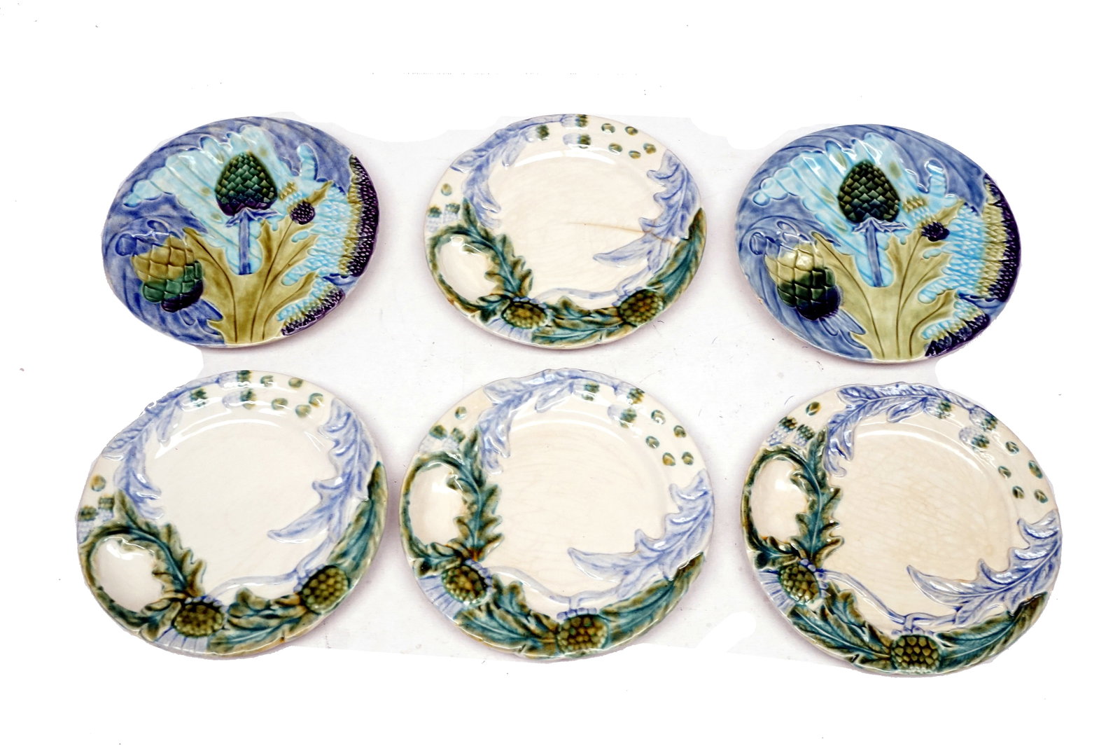 6 vintage asparagus Plate: 6 assiettes a asperge vintage assiette de 24cm de Diametre en ceramique Rapport de condition: bonne condition ------------- 6 vintage asparagus Plate 24cm plate in ceramic Condition Report: great