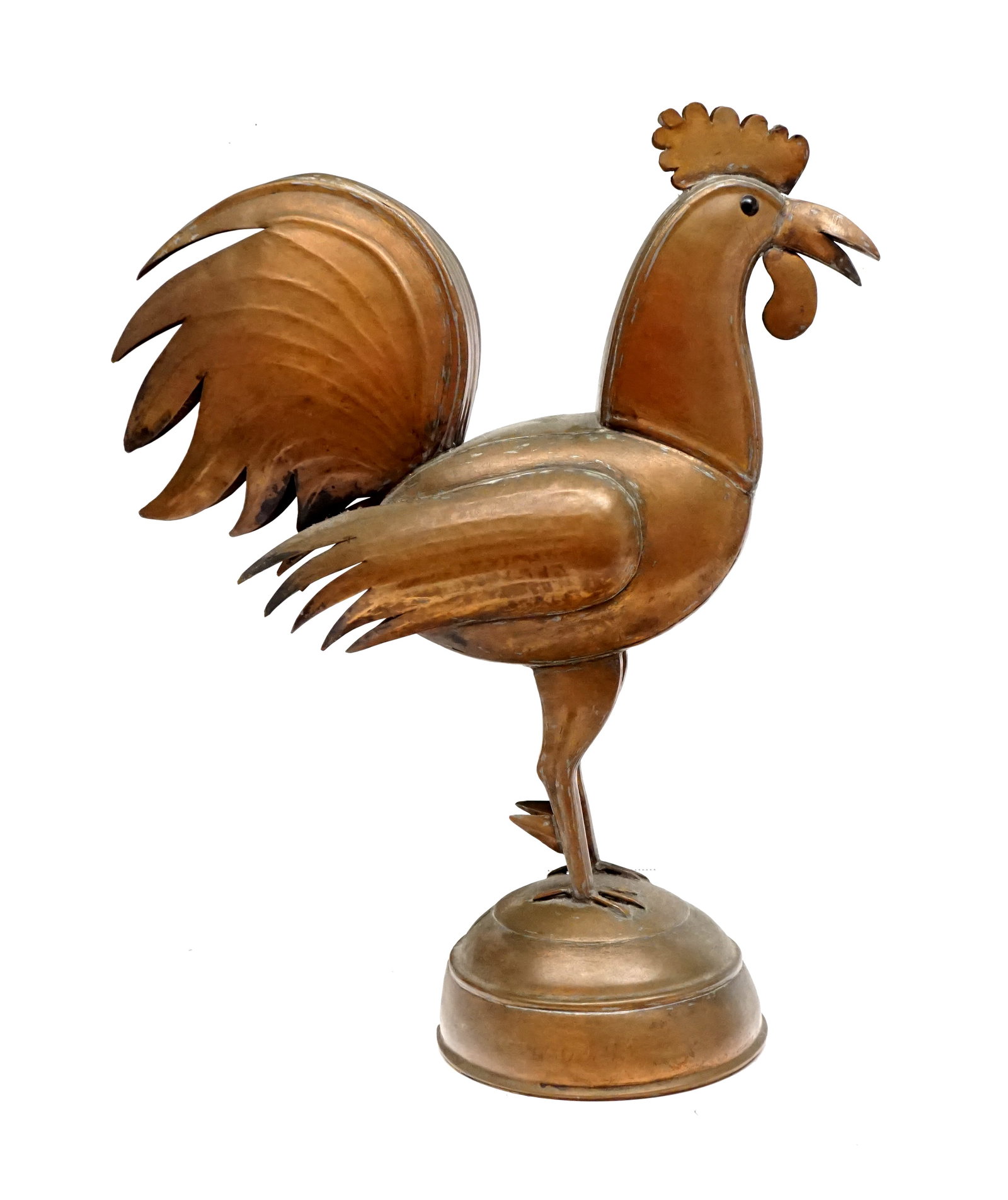 Copper Rooster: Coq en Cuivre fait a la main . mesure: 16.5 x 14 pouces Rapport de condition: Bonne condition ------------- Copper Rooster Hand made, measure 16.5 x 14 inches Condition Report: Great condition