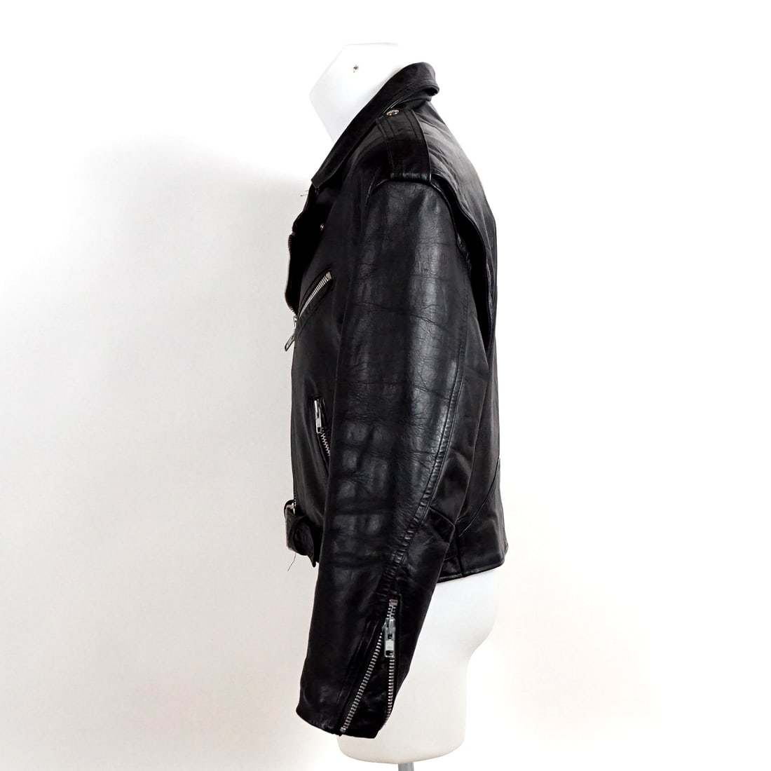 Men s Medium Black Harley-Davidson Leather Motocycle Jackets - 4