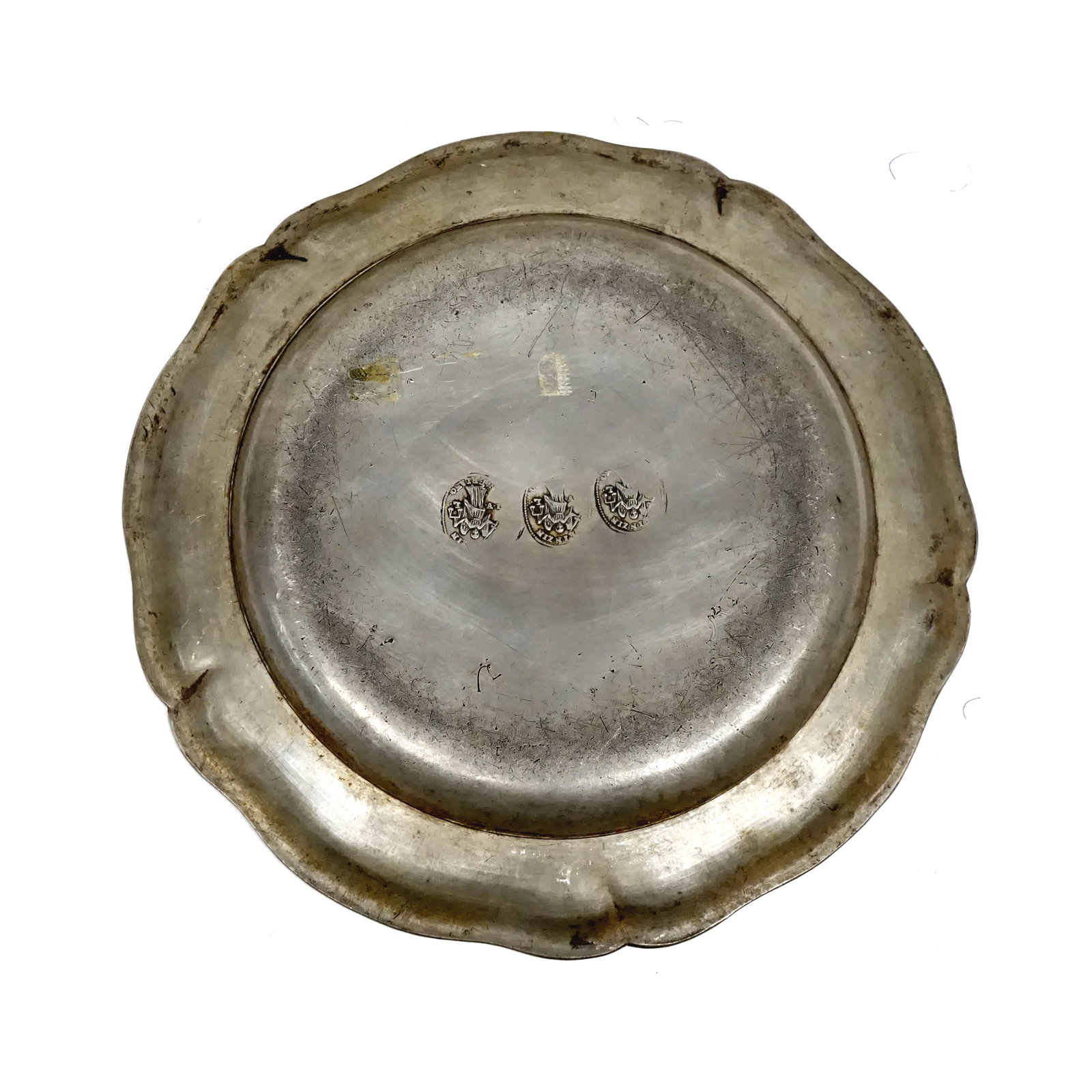 Antique pewter plate - 2