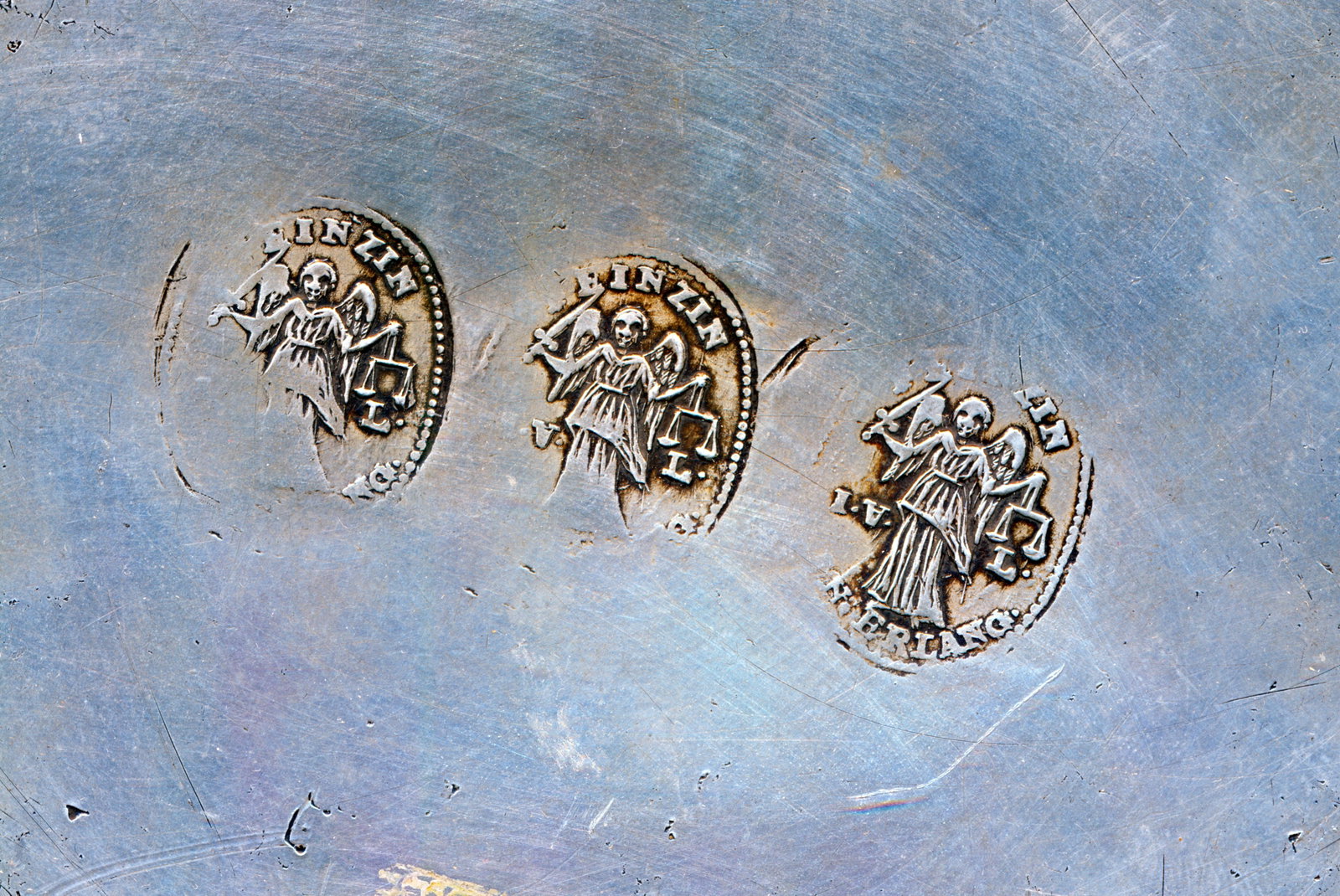 Antique pewter plate - 3