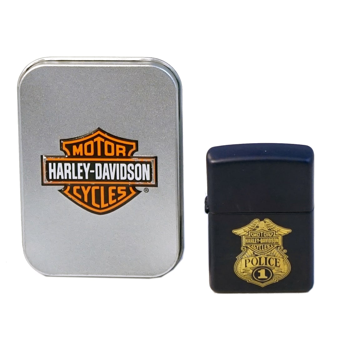 Zippo - Lighter: Zippo Briquet Modele Police Harley Davidson 2004 Rapport de condition: Neuf ------------- Zippo Lighter Harley Davidson Police Model 2004 Condition Report: New