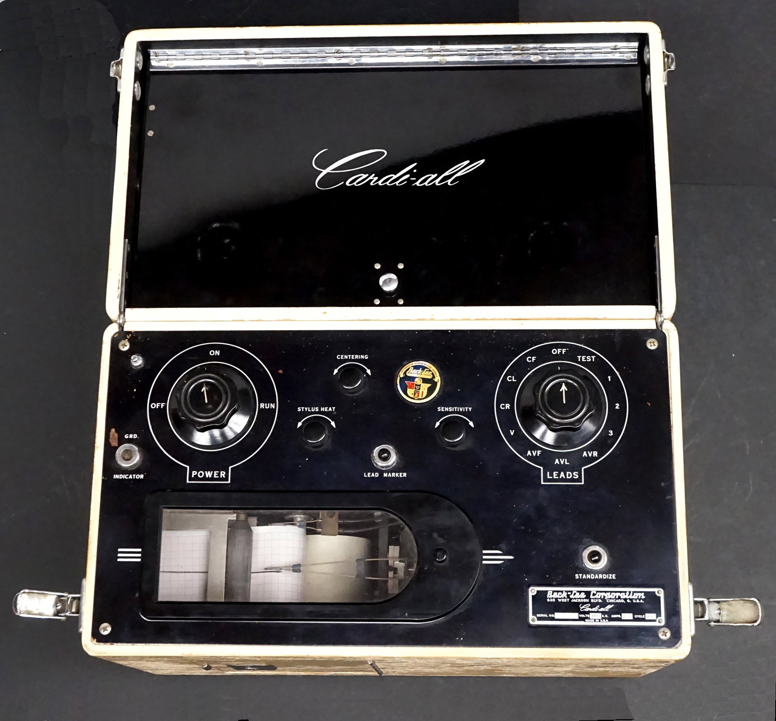 Vintage Beck-Lee Cardiall Cardiac Diagnostic Machine Portable Medical Device USA - 7