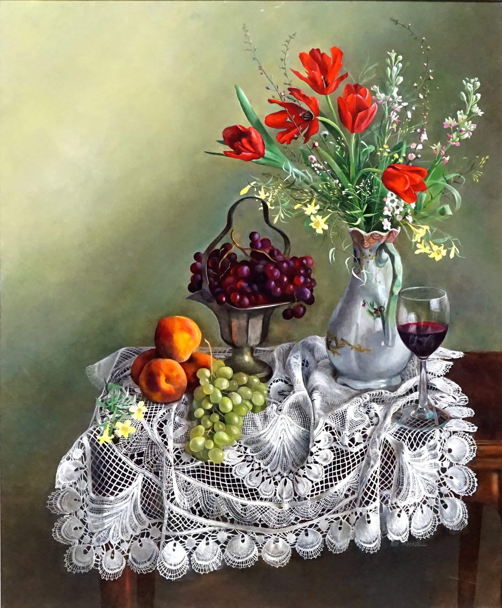 Mandell, Roy - Still life with tulips'' - 2
