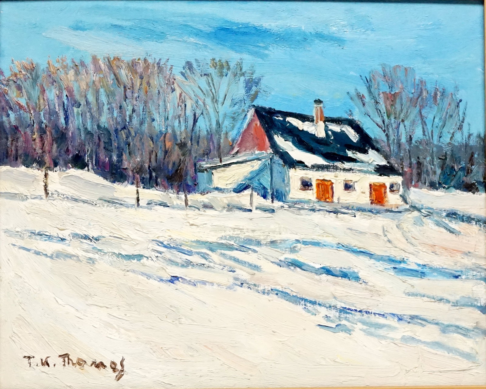 Tibor K. THOMAS - Winter in Sainte Marthe sur le lac, - 1981 - 2