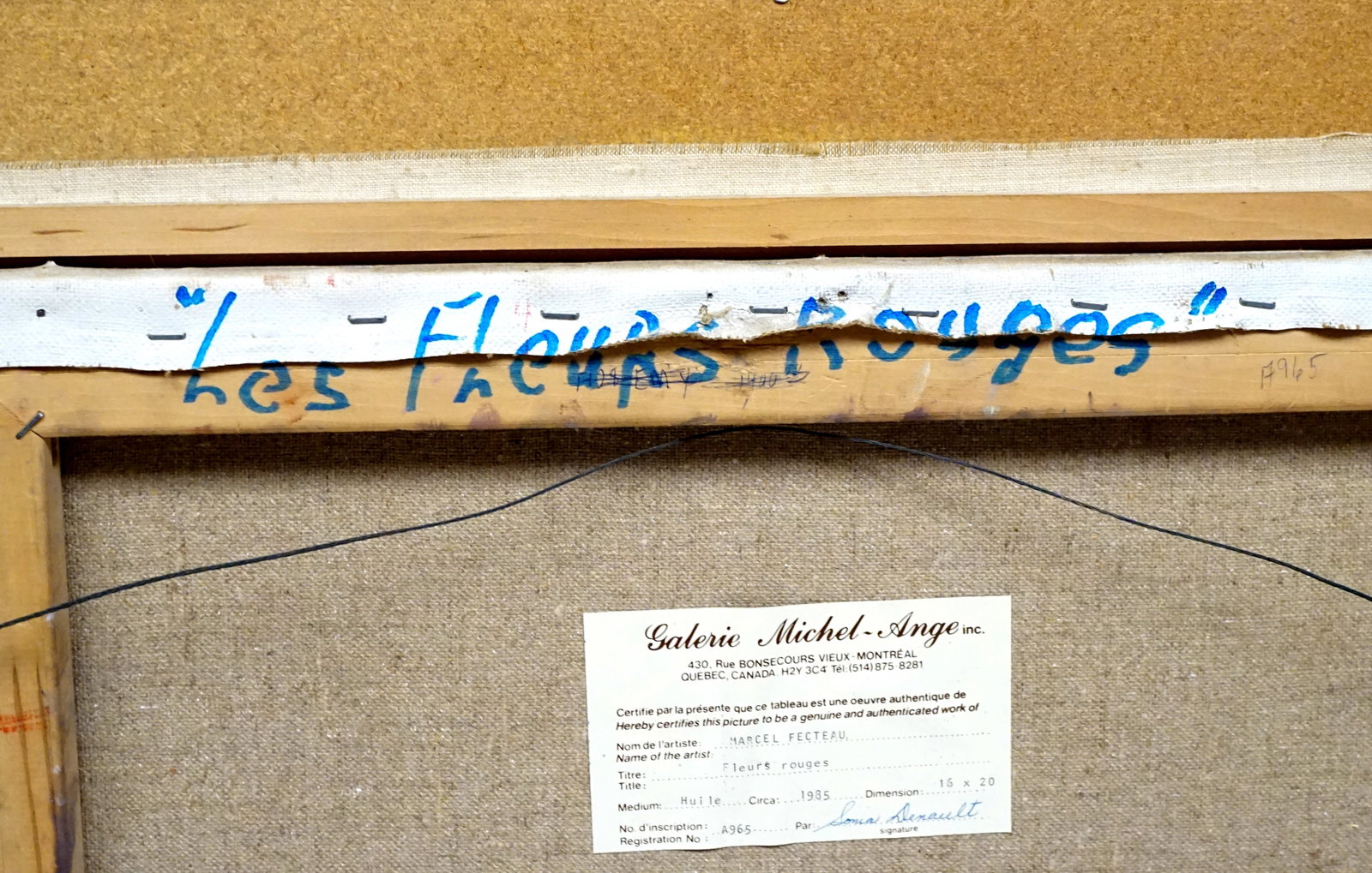 Fecteau, Marcel - Les Fleurs Rouges'' - 1985 - 5