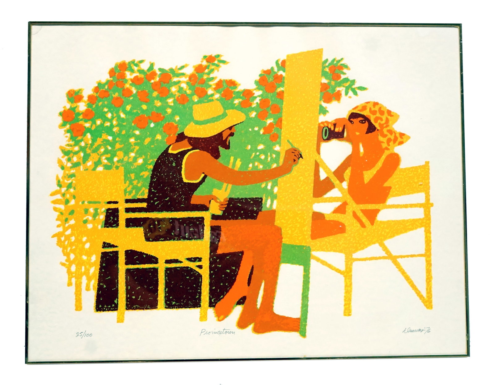 Dumas, Antoine - Provincetown'': Dumas, Antoine (1932-2020) Provincetown'' Sérigraphie numérotée 25/100 en bas à gauche, titrée au centre, datée et signée Dumas en bas à droite. Le papier