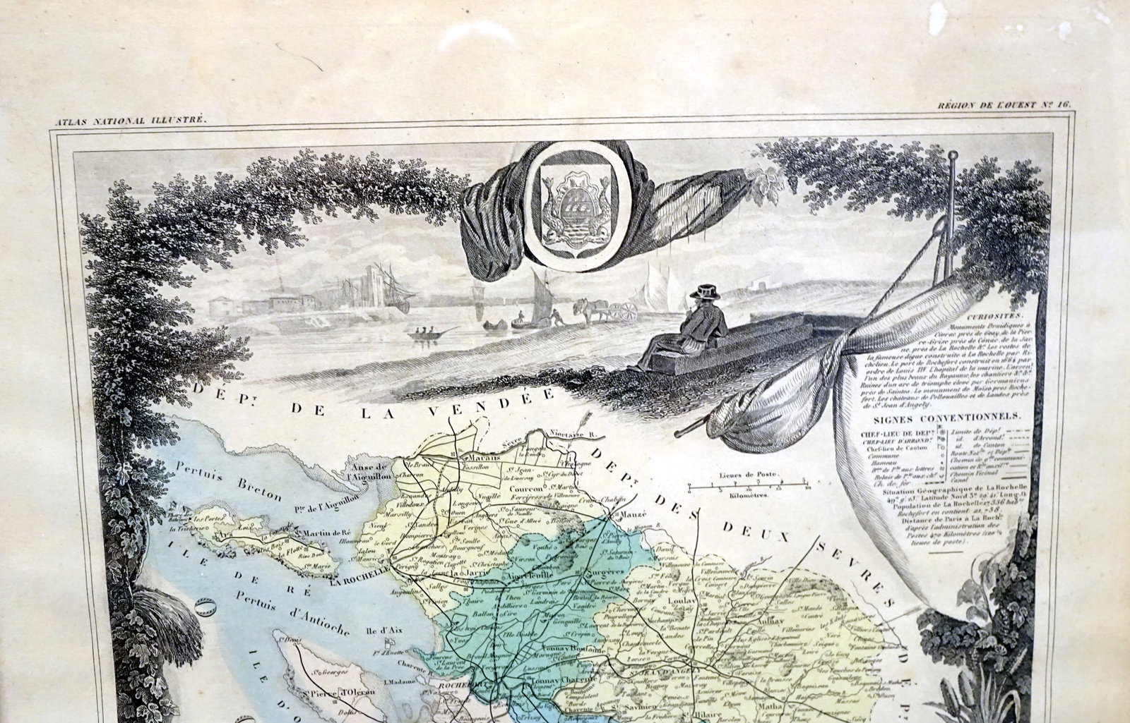 Antique Maritime 1850 map - 2