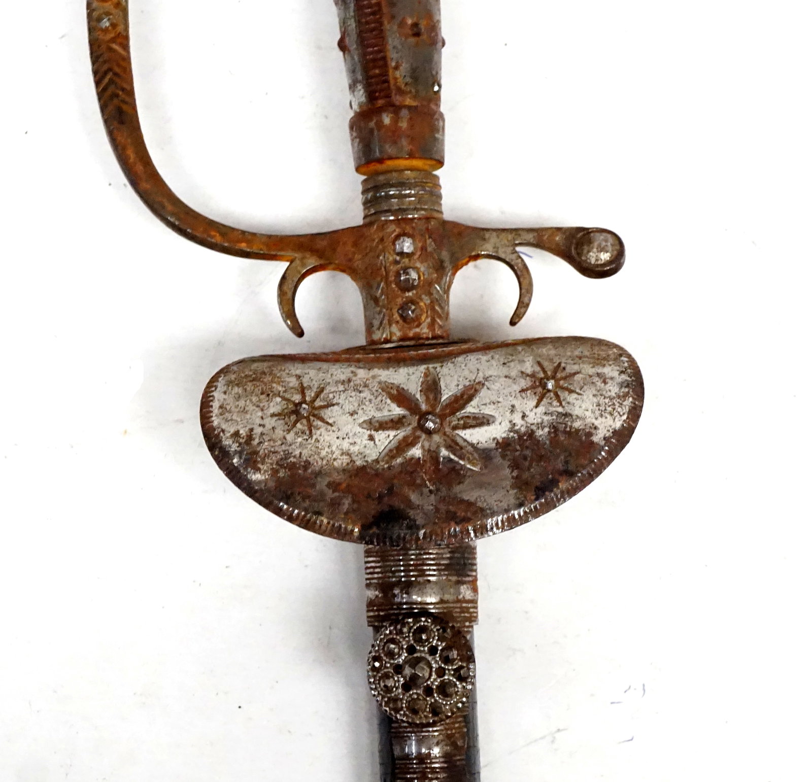 Court sword with a carved steel hilt, circa 1900 - 3