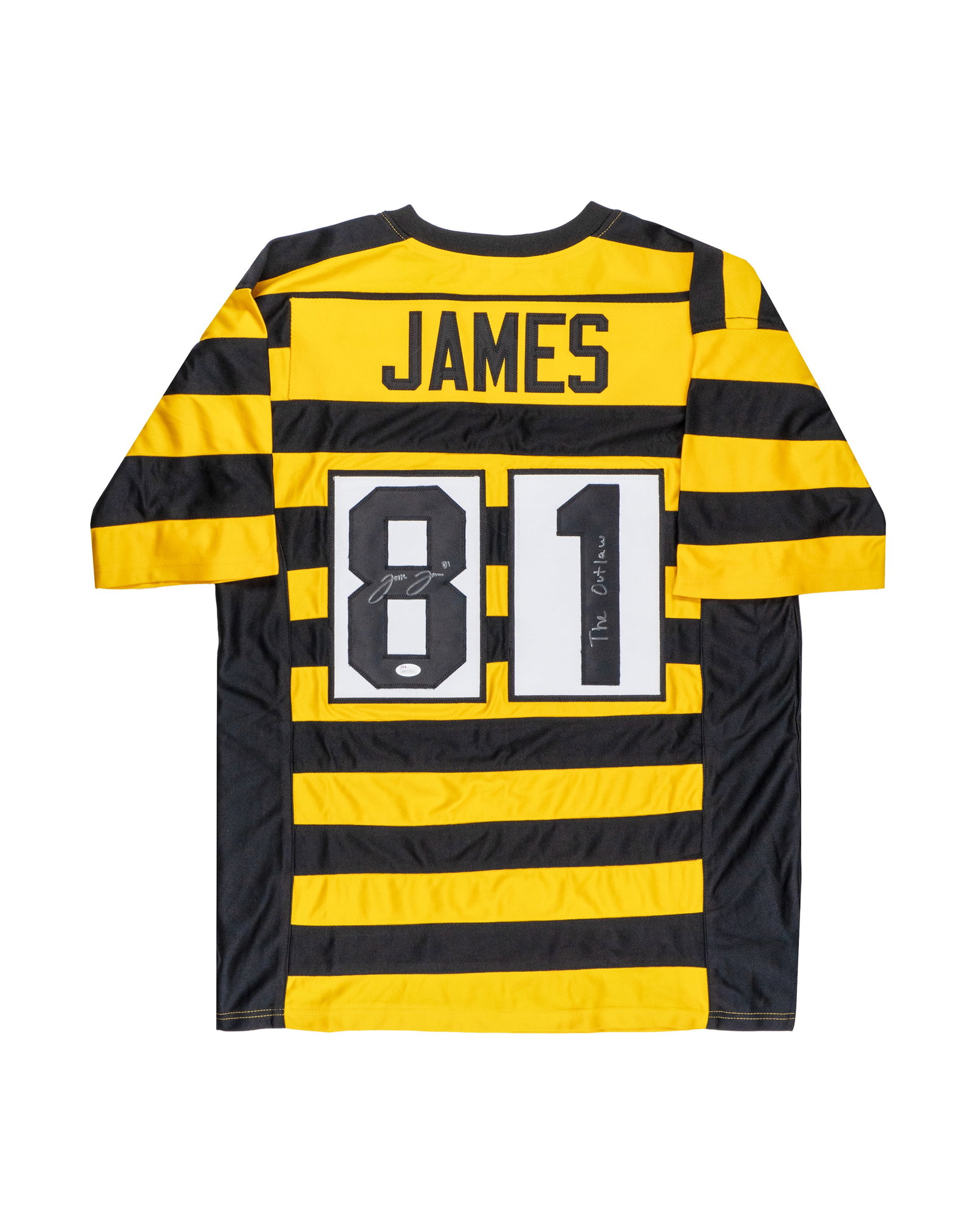 Autographed Jesse James jersey, Pittsburgh Steelers - XXe siècle: États-Unis \ USA Maillot dédicacé Jesse James, Pittsburgh Steelers (XXe siècle) Chandail taille XXl,signé à la main par Jesse James Inclut un hologramme officiel James