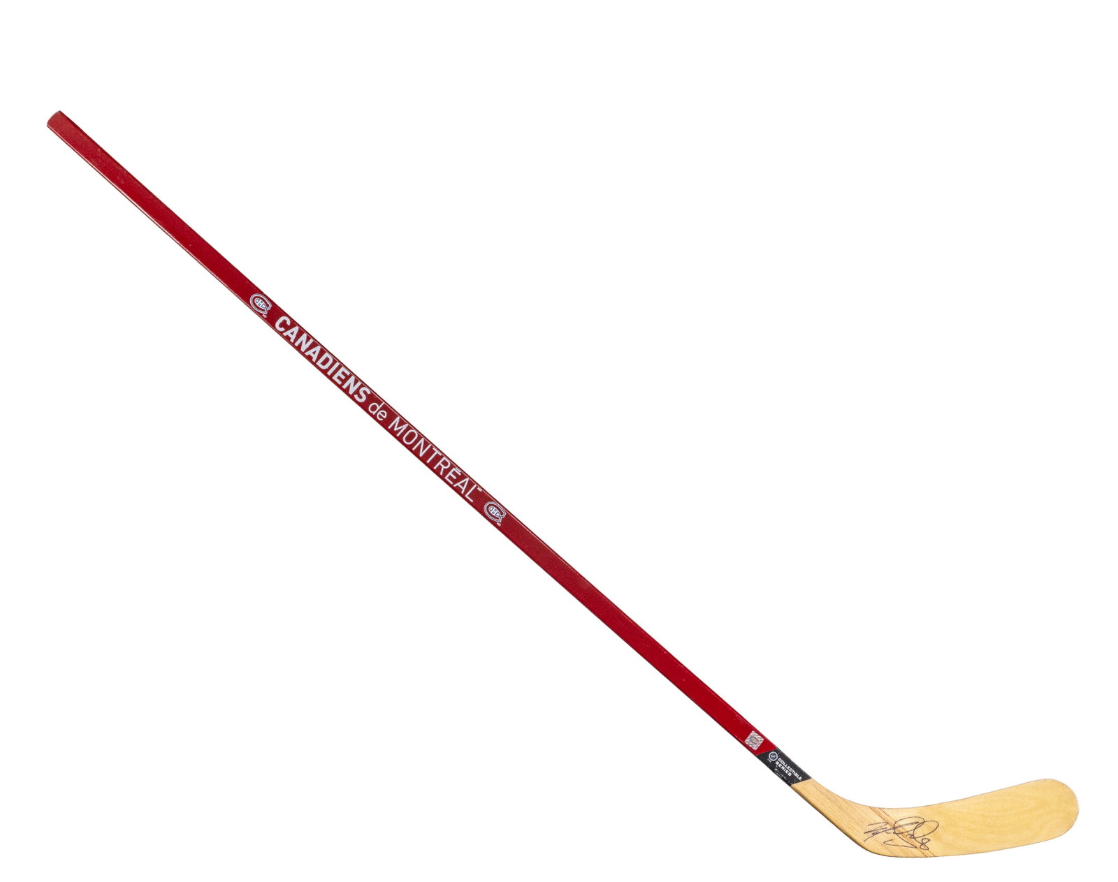 Hockey stick signed by Canadiens Yvan Cournoyer, Canadiens: Baton de Hockey, signé Yvan Cournoyer, Canadiens Baton Inglasco Collectible Setries, signé sur sur la palette Yvan Cournoyer 12, Hologramme des Canadiens de Montréal ------------- Hocke