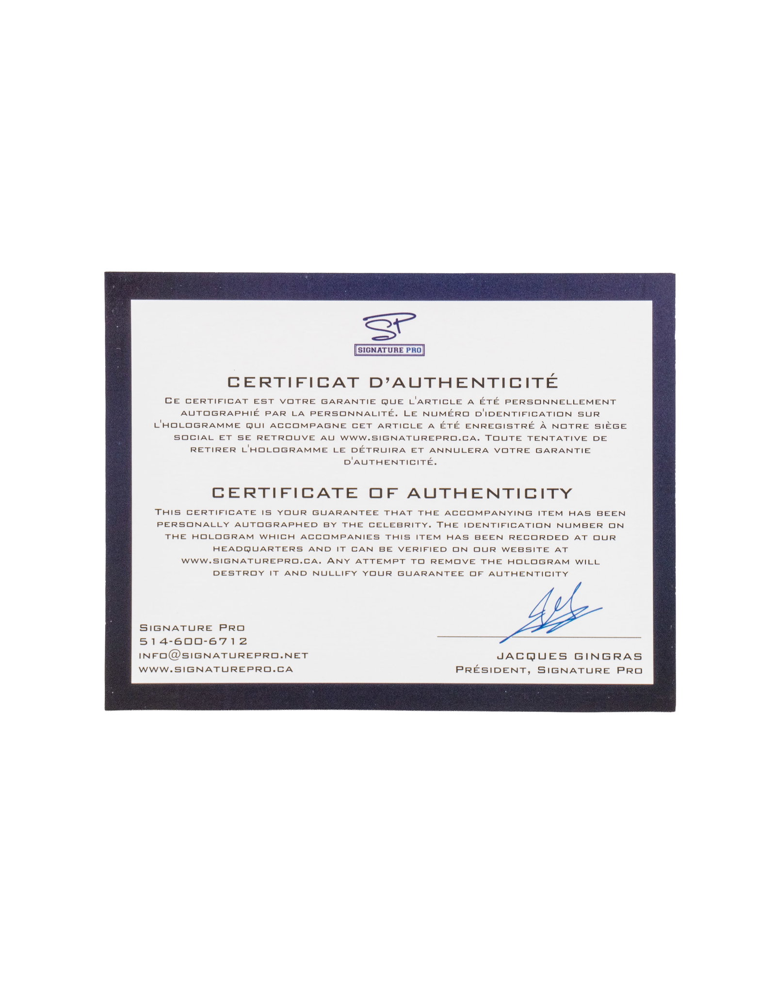 Autographed jersey, Patrick Goulet, Quebec Nordiques - 8