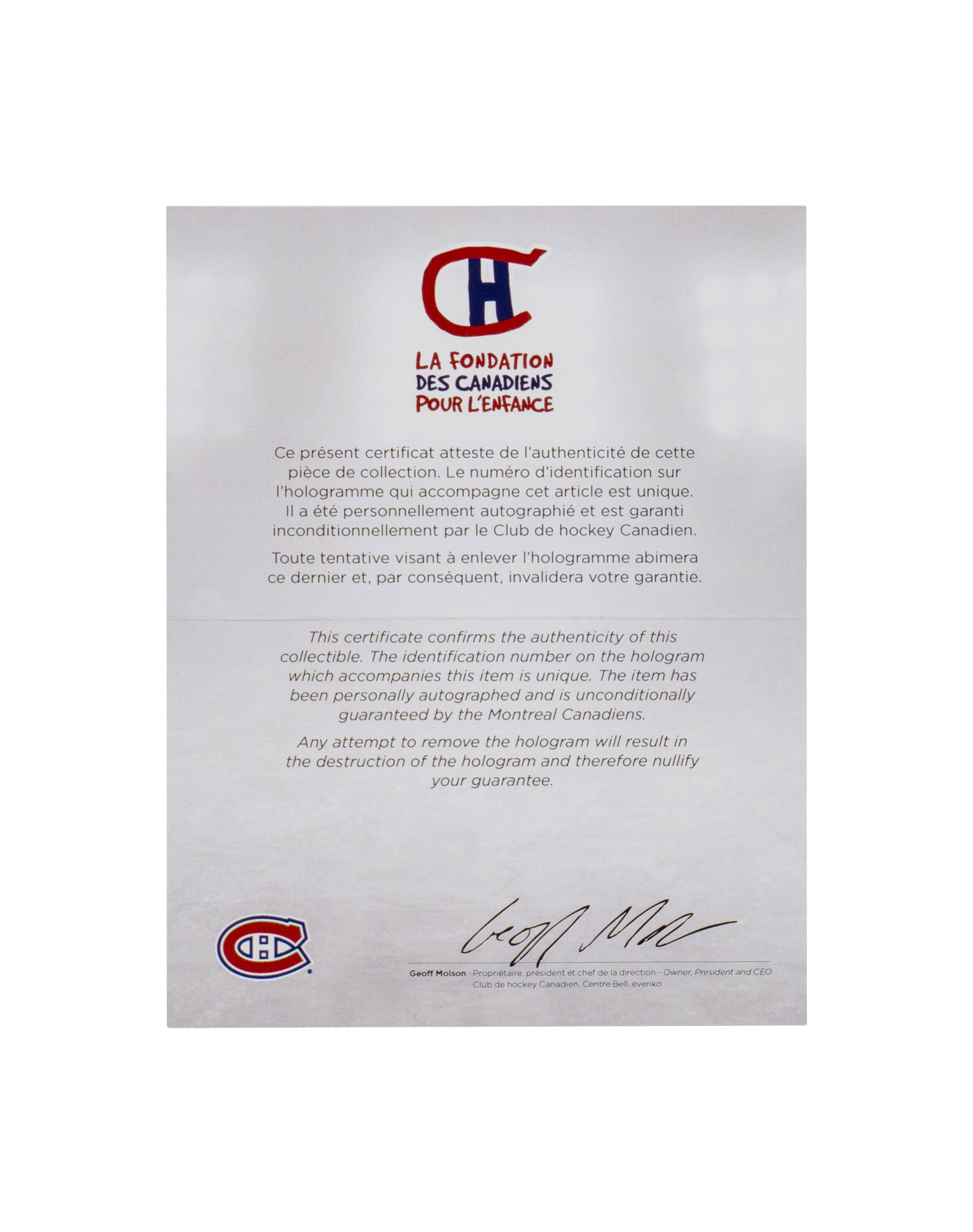 2 signed items, Montreal Canadiens players - 4