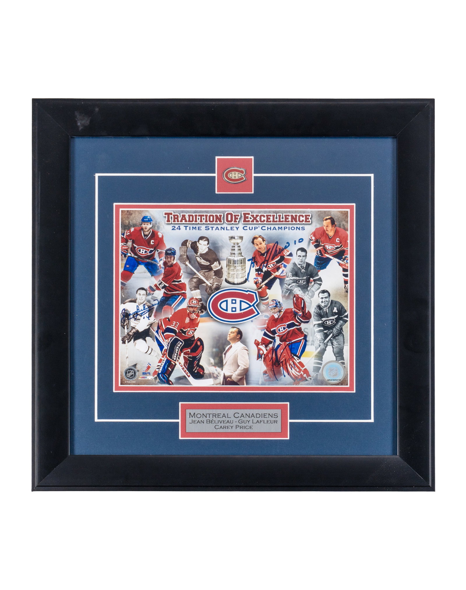 Photo with triple signature of the Montreal Canadiens Jean Béliveau, Guy Lafleur, Carey Price: Photo avec triple signature des Canadiens de Montréal Jean béliveau, Guy Lafleur, Carey price Photo avec triple signature des Canadiens de Montréal Jean béliveau, Guy Lafleur,